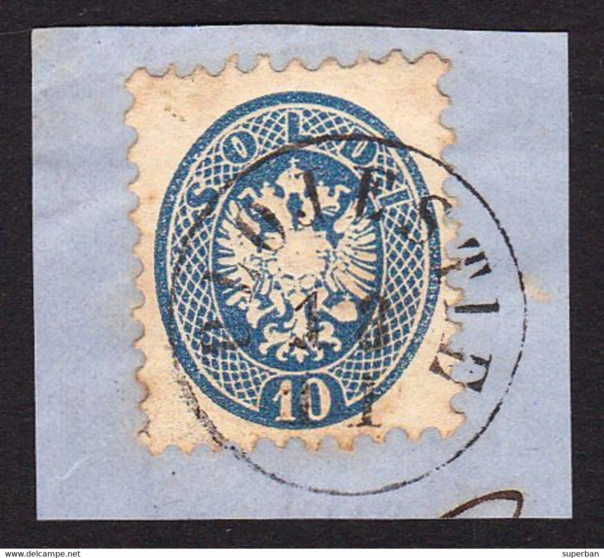 AUSTRIA / ÖSTERREICH - LEVANT - 1864 ( 10 SLD - Mi. V 22 ) - STEMPEL : PLOJESTIE [ PLOIESTI - ROMANIA ] - RRR !!! (ag602 - Eastern Austria