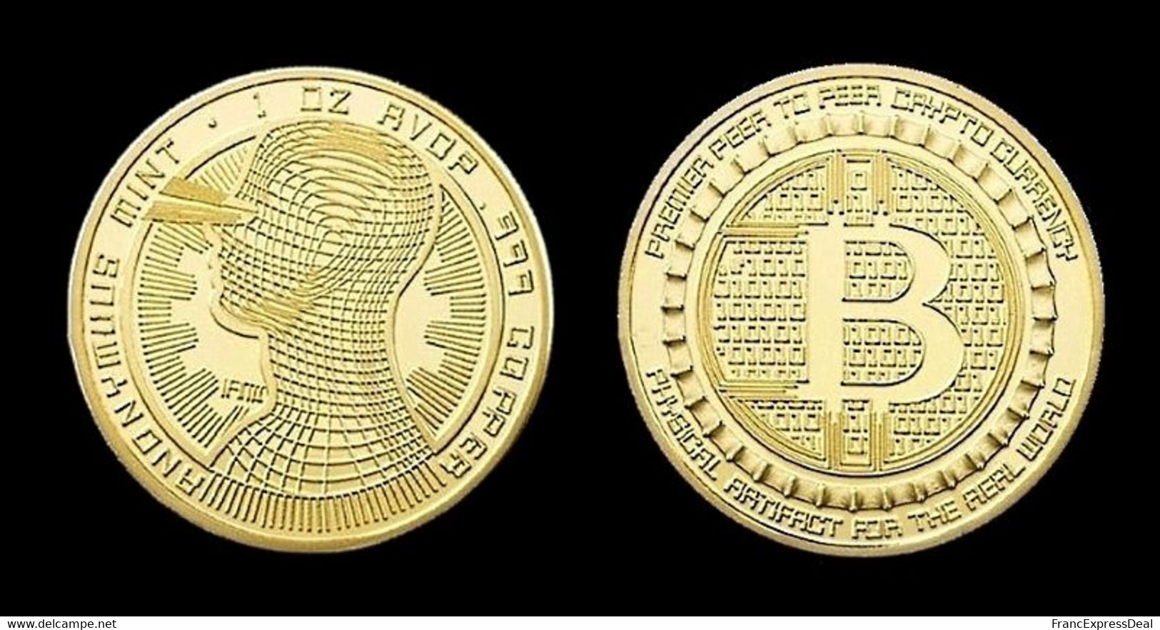 1 Pièce Plaquée OR ( GOLD Plated Coin ) - Bitcoin Anonymous BTC ( Ref 3 ) - Otros & Sin Clasificación