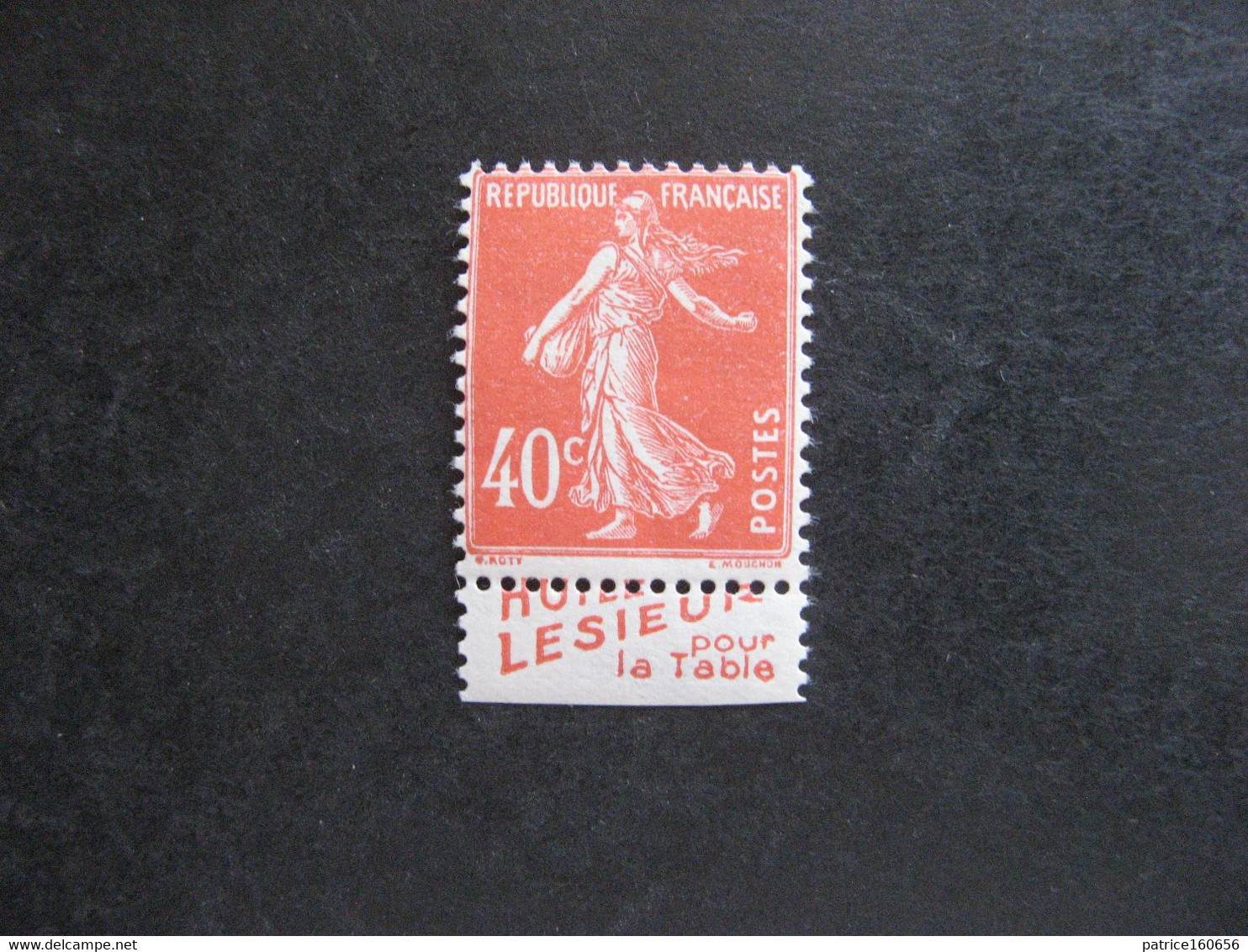 TB N° 194b, Neuf XX. Avec PUB Inférieure " LESIEUR ". - Unused Stamps