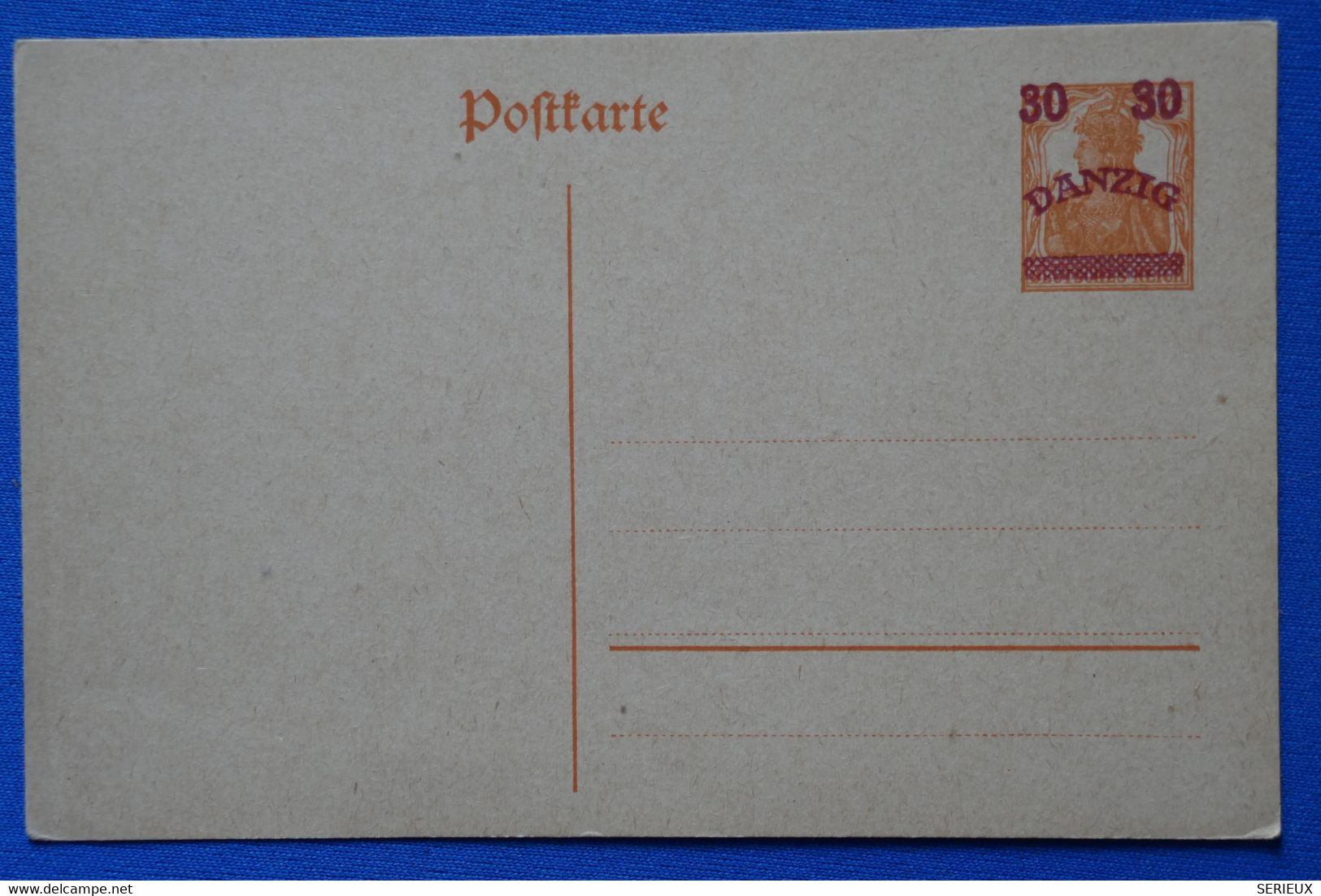 R3 ALLEMAGNE BELLE CARTE 1917 OCCUPATION DANZIG NON VOYAGEE - Enteros Postales