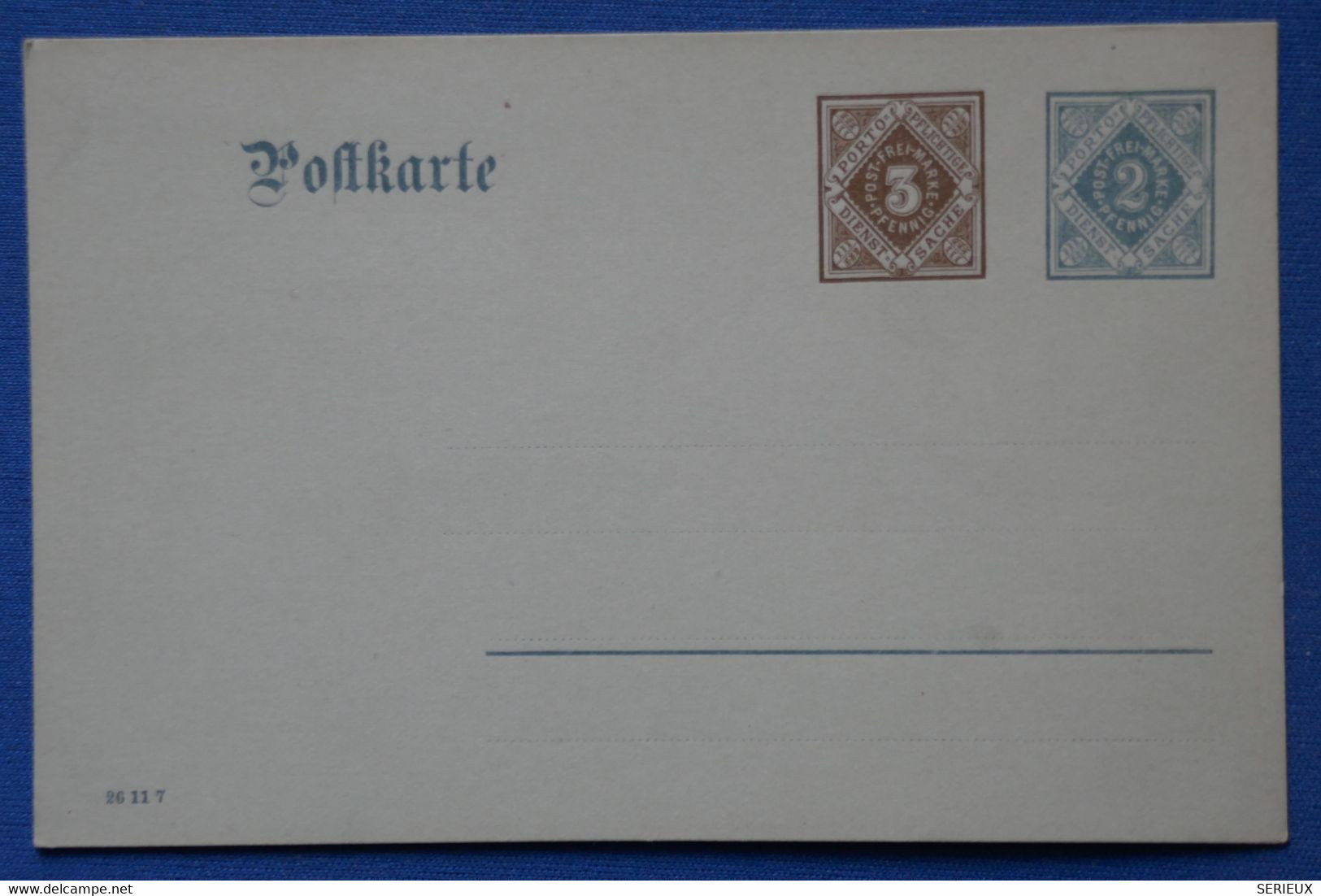 R3 ALLEMAGNE  SAXE BELLE CARTE  1890  NON VOYAGEE - Postal  Stationery