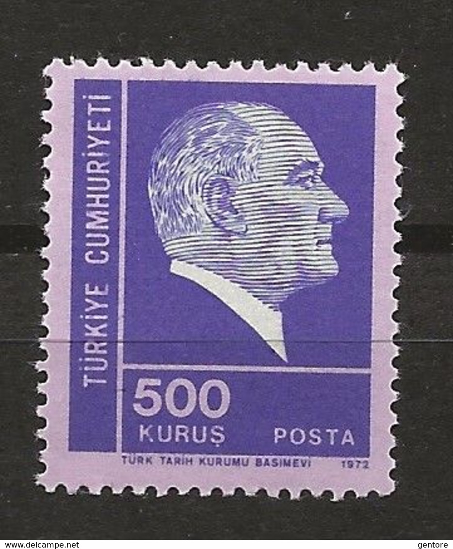 TURKEY 1972 Kemal Ataturk 500 K   Unificato Cat. N° 2047 Absolutely MNH ** - Sonstige & Ohne Zuordnung