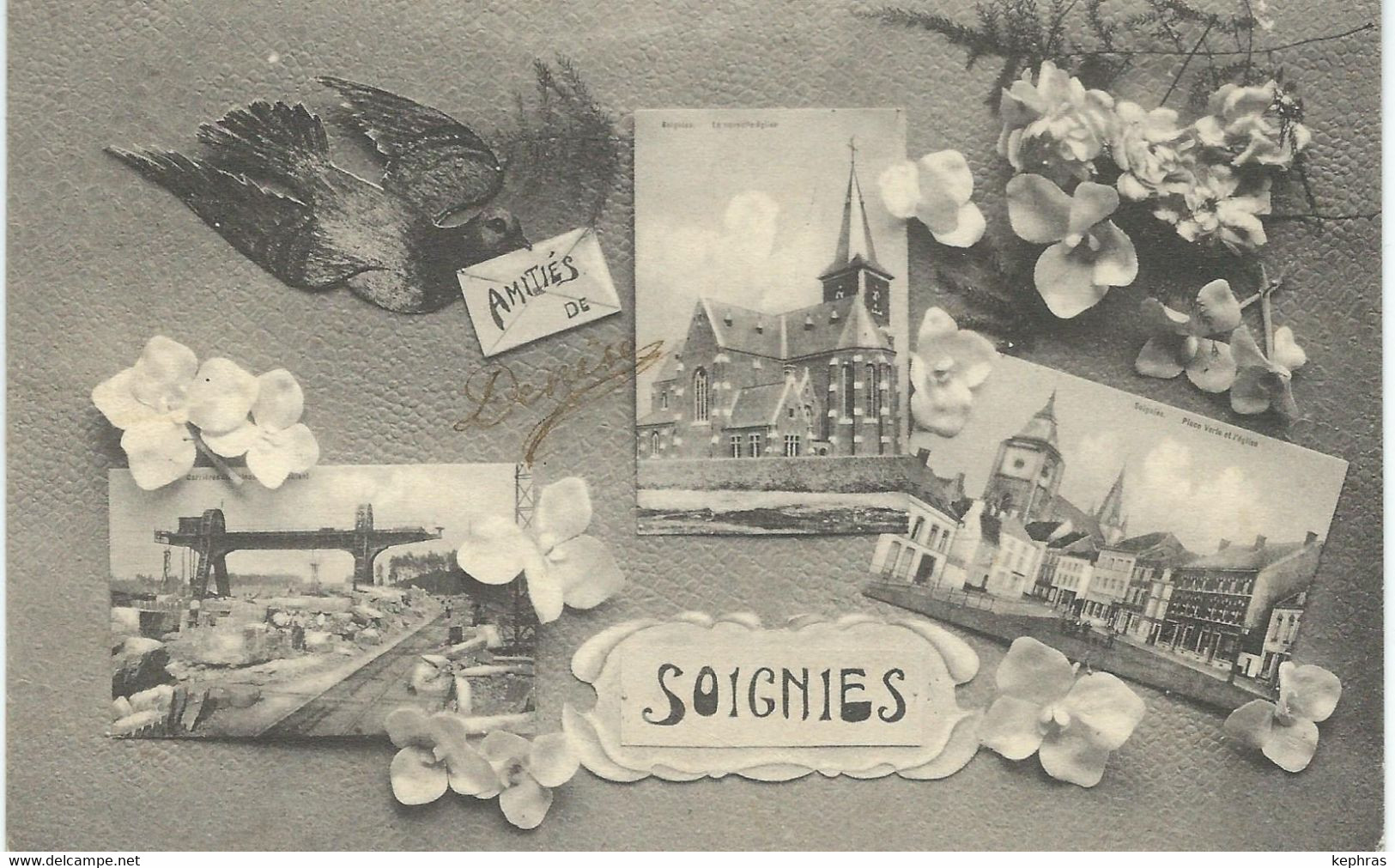 Amitiés De SOIGNIES - Cachet De La Poste 1912 - Soignies