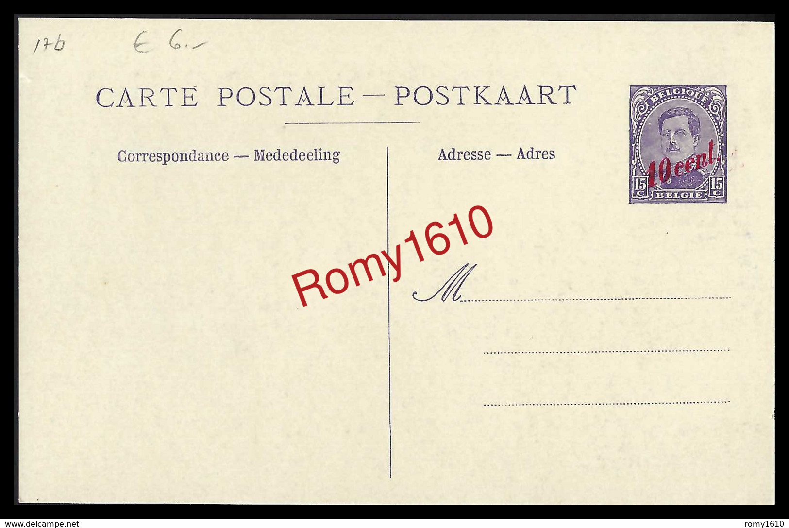 EP. Paquebot De L'Etat Belge, Ligne Oostende-Dover. 17 B. Voir Dos. - Liner Cards