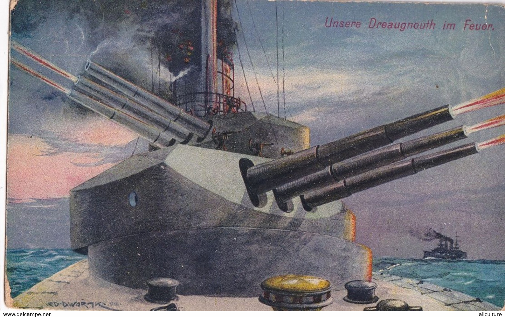 A4388- Unsere Dreaugnouth Im Feuer Tankers, Transport  Stajerlak 1914 Used Postcard - Tankers