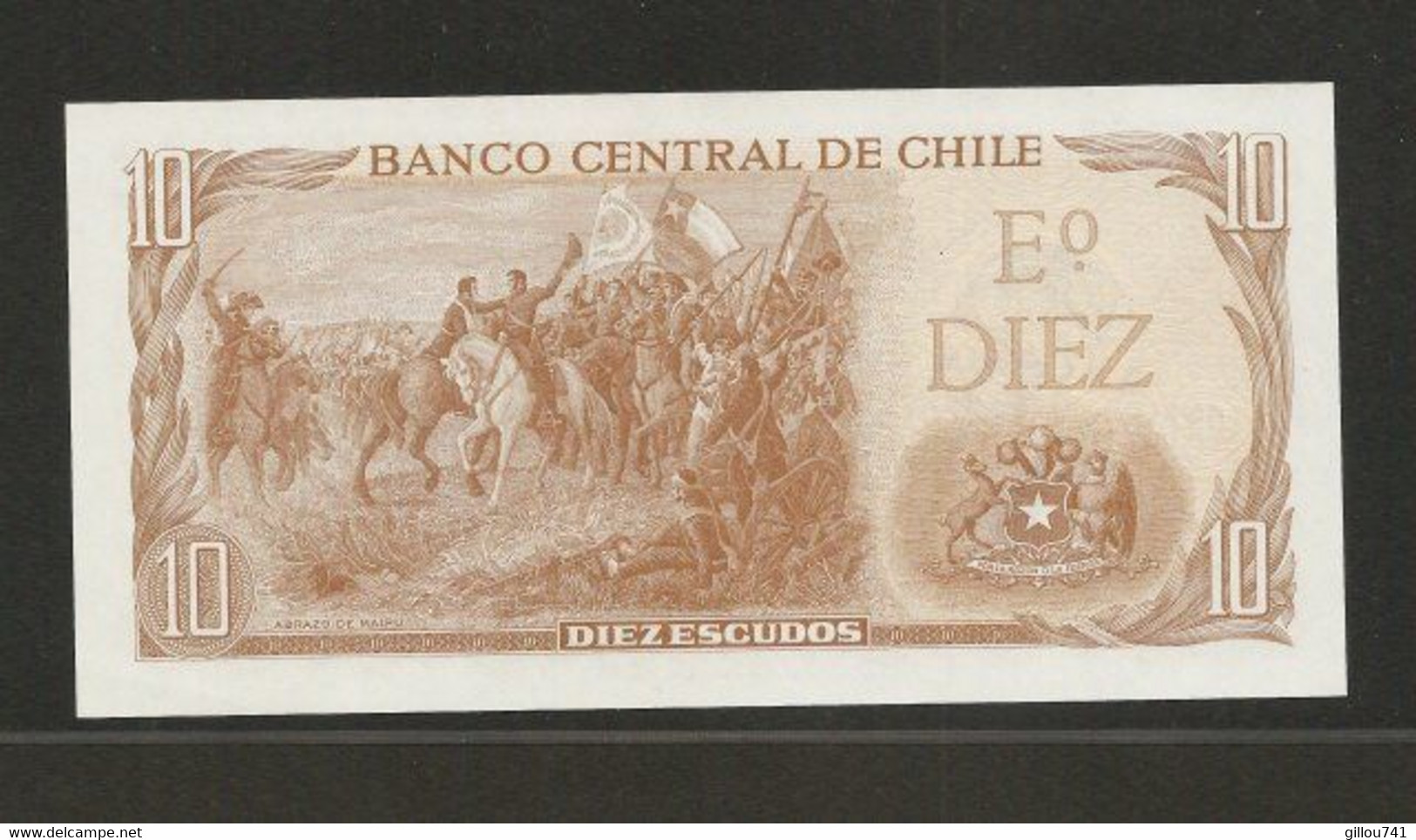 Chili, 10 Escudos, 1967-1975 ND Issue - Chili