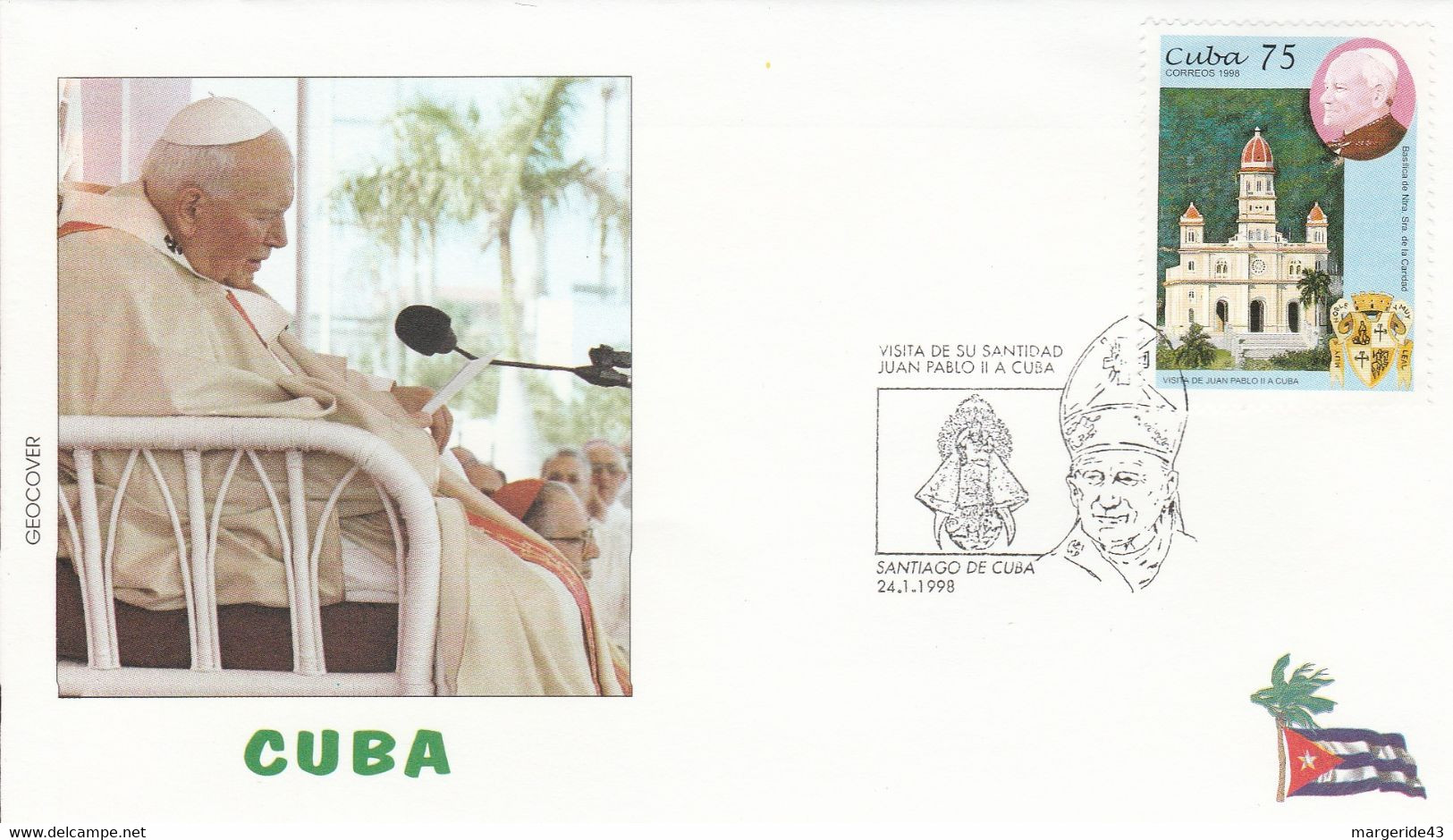 CUBA 1998 VOYAGE PAPE JEAN PAUL II A CUBA - Christianity