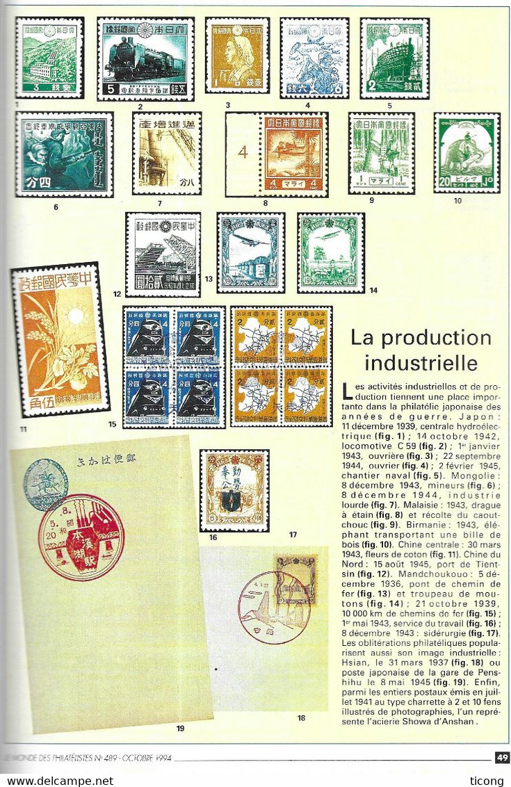LE MONDE DES PHILATELISTES - SIMENON, LA PROSPERITE JAPONAISE EN 1939/45, SALON DU TIMBRE 1994, LE TRAVAIL, LES PUCES... - Français (àpd. 1941)