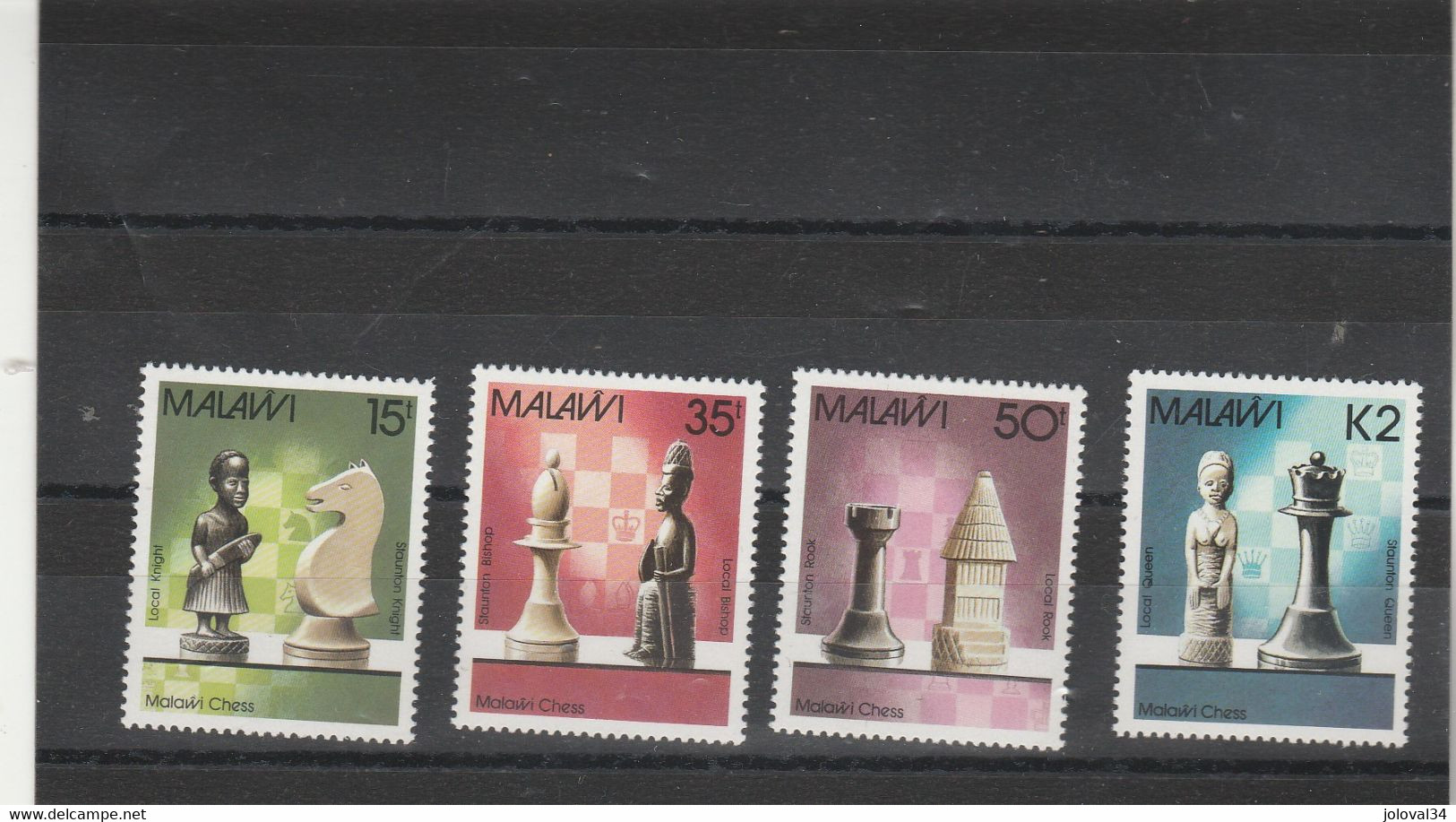 Jeux échecs - MALAWI 1988 Série 4 Timbres ** Neufs Sans Charnière - Scacchi