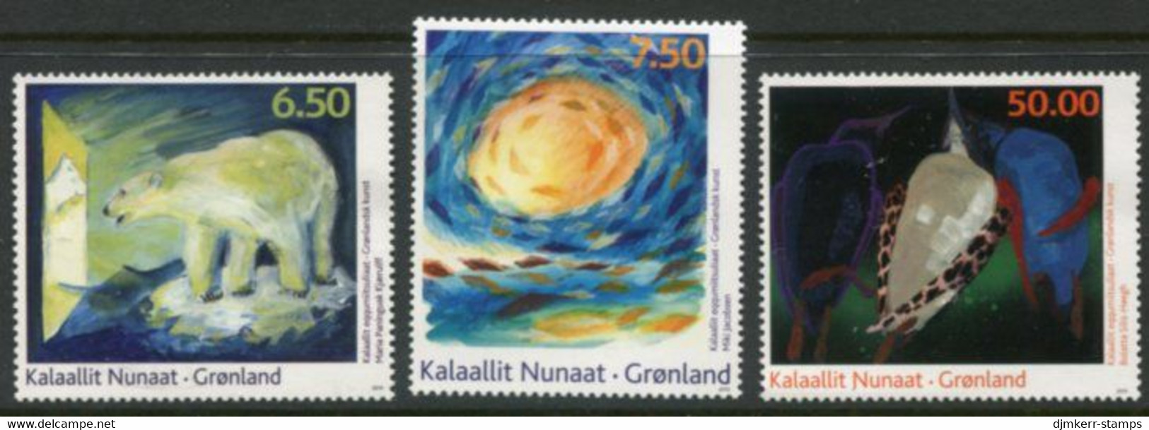 GREENLAND 2010 Contemporary Art IV MNH / **,  Michel 551-53 - Unused Stamps