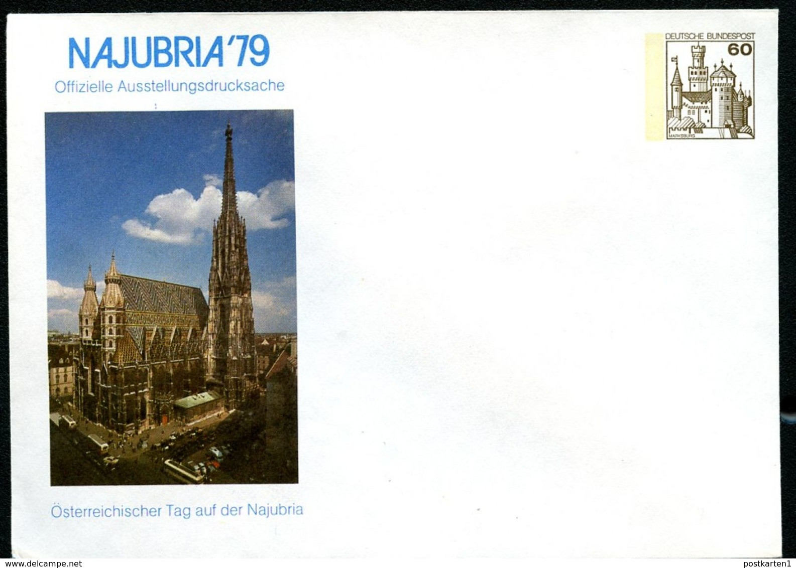 Bund PU114 C1/004 Privat-Umschlag STEPHANSDOM WIEN Leverkusen 1979 - Private Covers - Mint