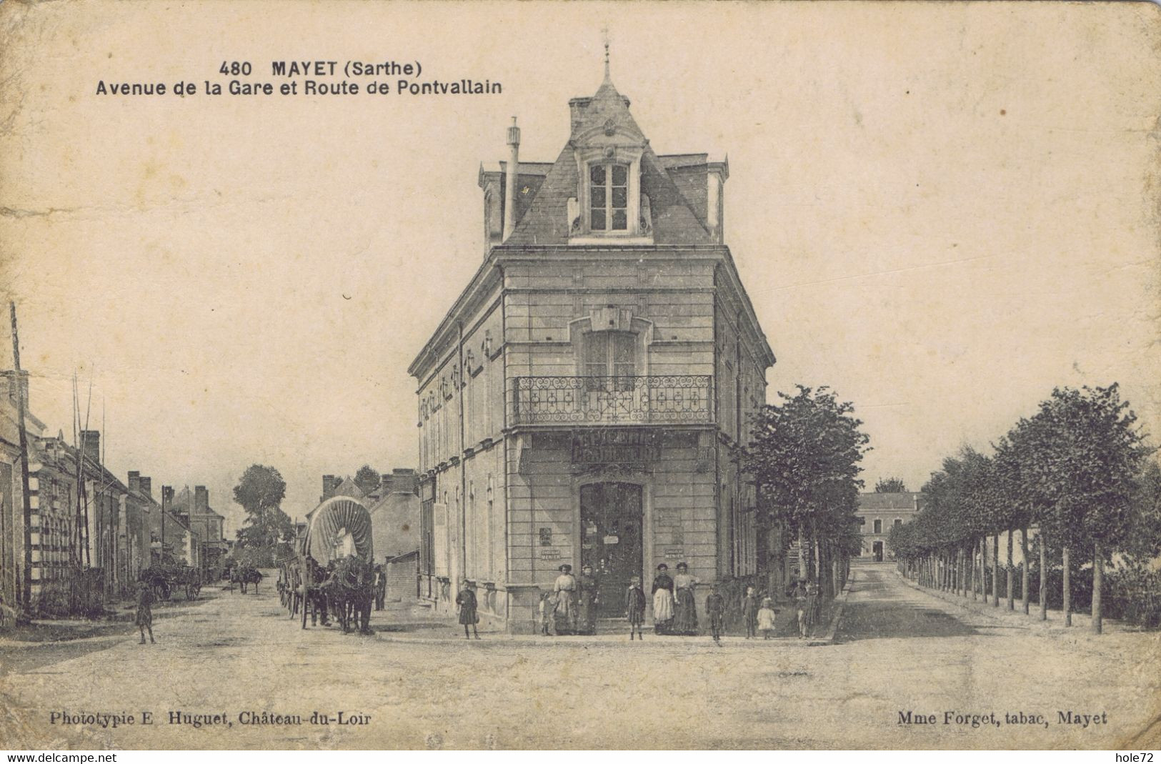 72 - Mayet (Sarthe) - Avenue De La Gare Et Route De Pontvallain - Mayet