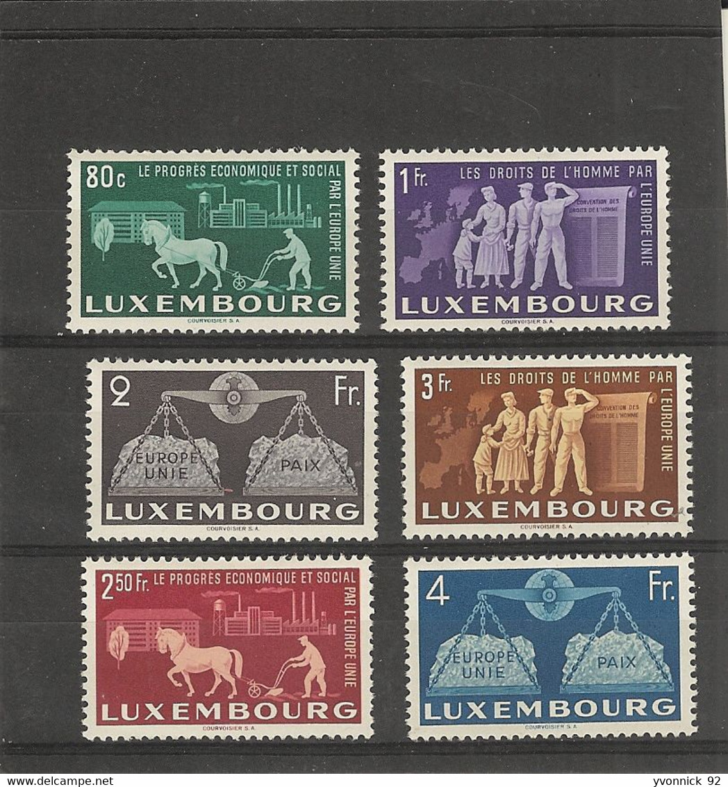 Luxembourg_ 1951- En Faveur De L'europe N°443/448 - Sonstige & Ohne Zuordnung