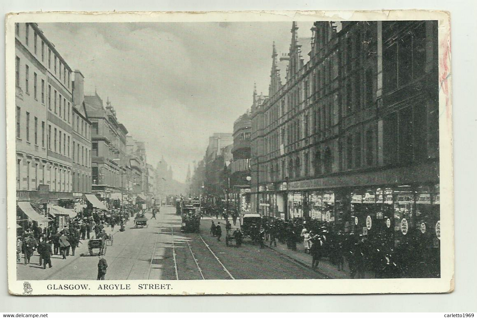 GLASGOW - ARGYLE STREET 1914  - VIAGGIATA   FP - Lanarkshire / Glasgow