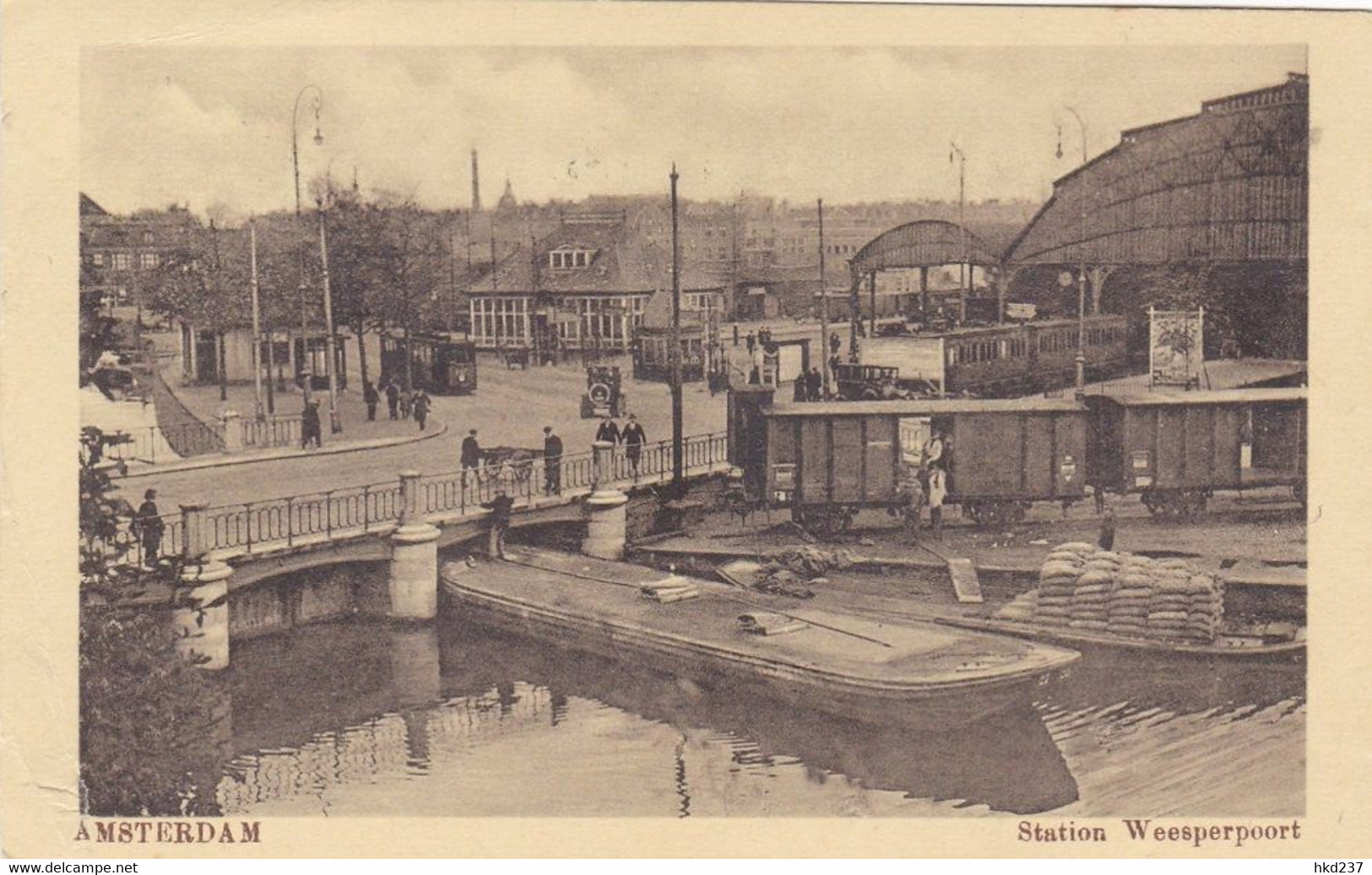 Amsterdam Station Weesperpoort Levendig Tram Trein # 1918    2694 - Amsterdam