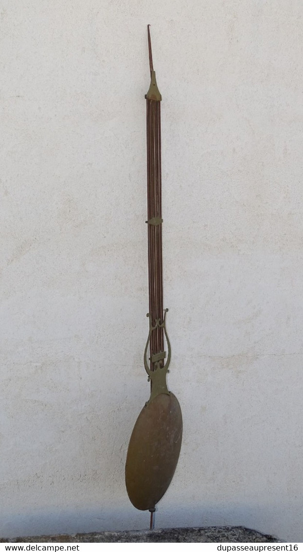 ANCIEN  BALANCIER LYRE LAITON pour MOUVEMENT PENDULE HORLOGE COMTOISE XIXe jus de grenier