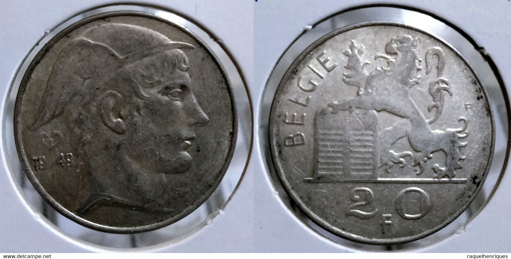 BELGIUM 20 FRANCS 1949 Km#141.1 SILVER (G#02-10) - 20 Francs