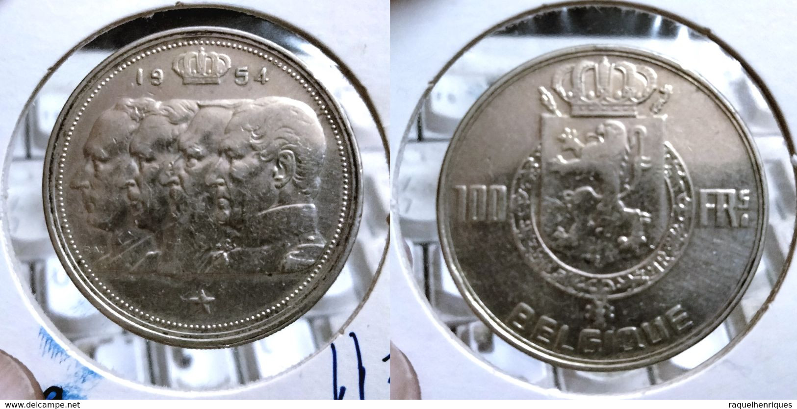 BELGIUM 100 FRANCS 1954 Km#138.1 SILVER (G#02-11) - 100 Francs