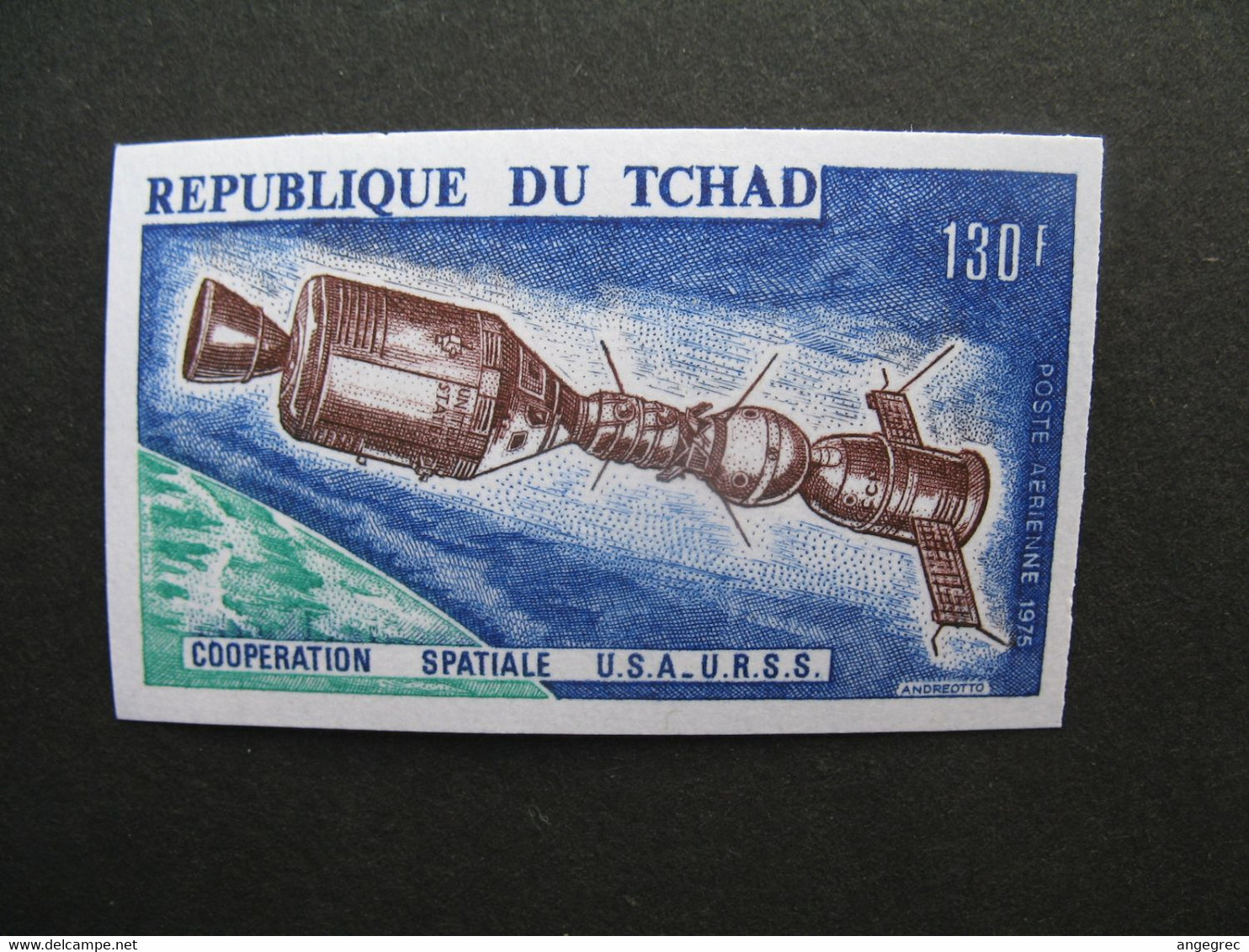 Tchad Non Dentelé Neuf** MNH-Imperf N° PA 158 Coopération Spatiale USA-URSS - Andere & Zonder Classificatie