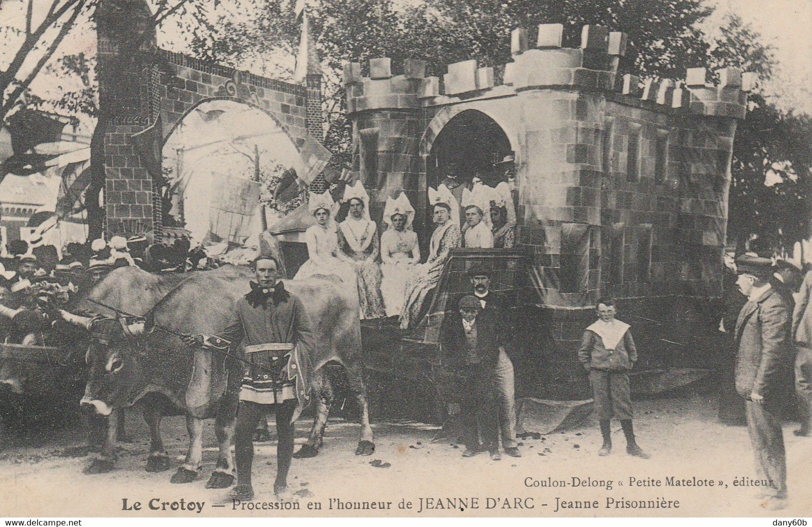 REF.AG . CPA . 80 . LE CROTOY . PROCESSION EN L'HONNEUR DE JEANNE D'ARC - Le Crotoy