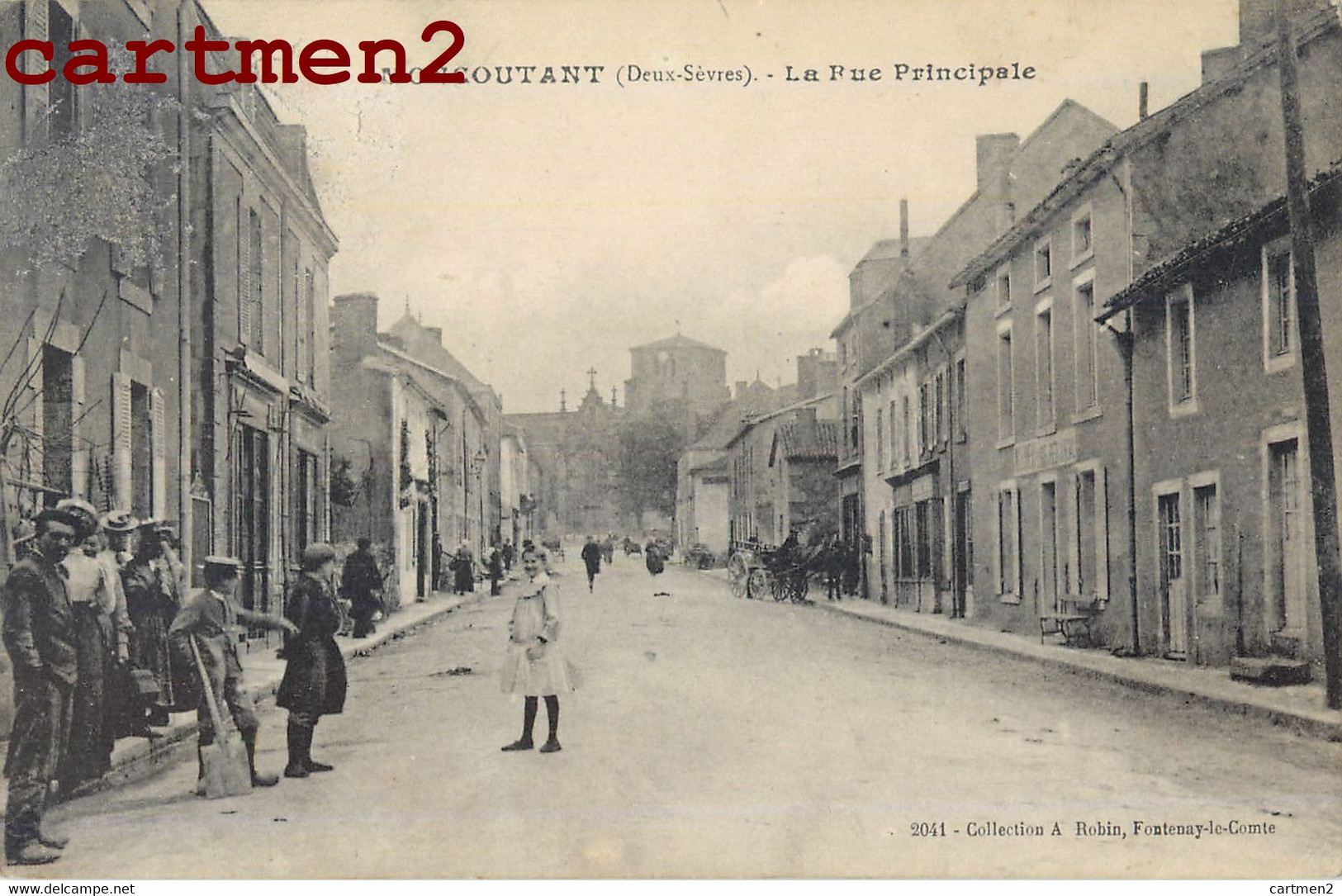 MONCOUTANT LA RUE PRINCIPALE ANIMEE 79 DEUX-SEVRES - Moncoutant