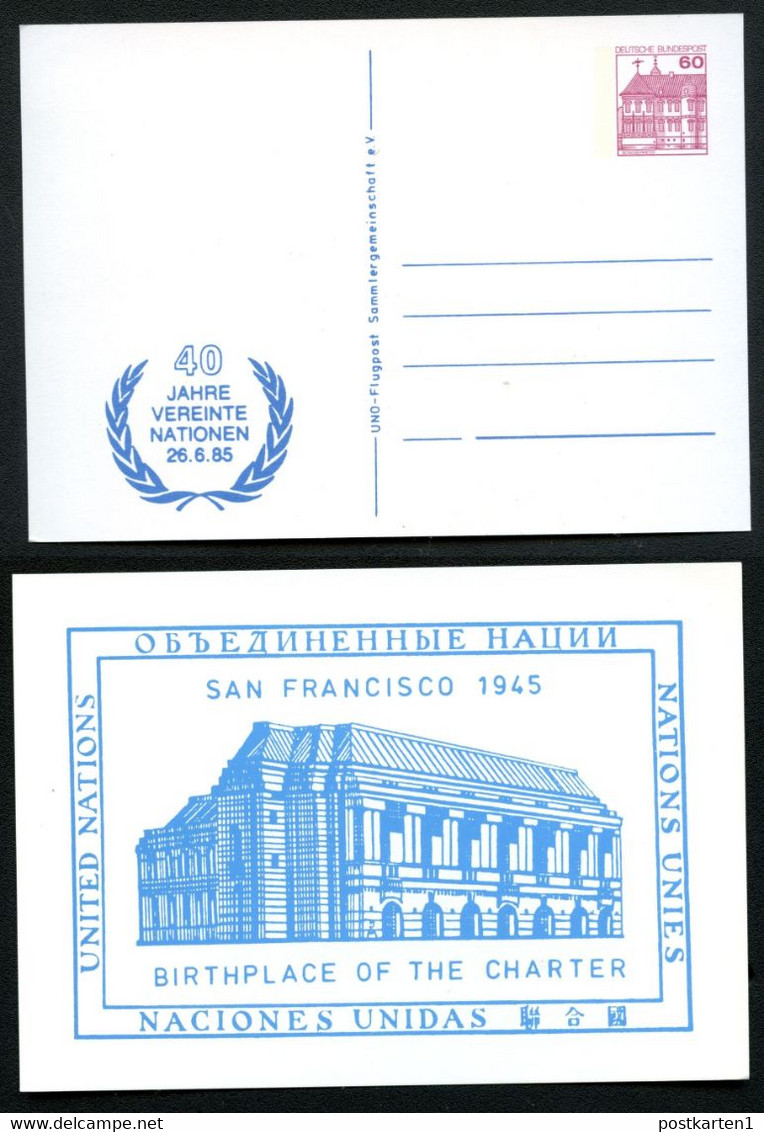 Bund PP106 D1/003 UNO OPERNHAUS SAN FRANCISCO Moers 1985 - Cartes Postales Privées - Neuves
