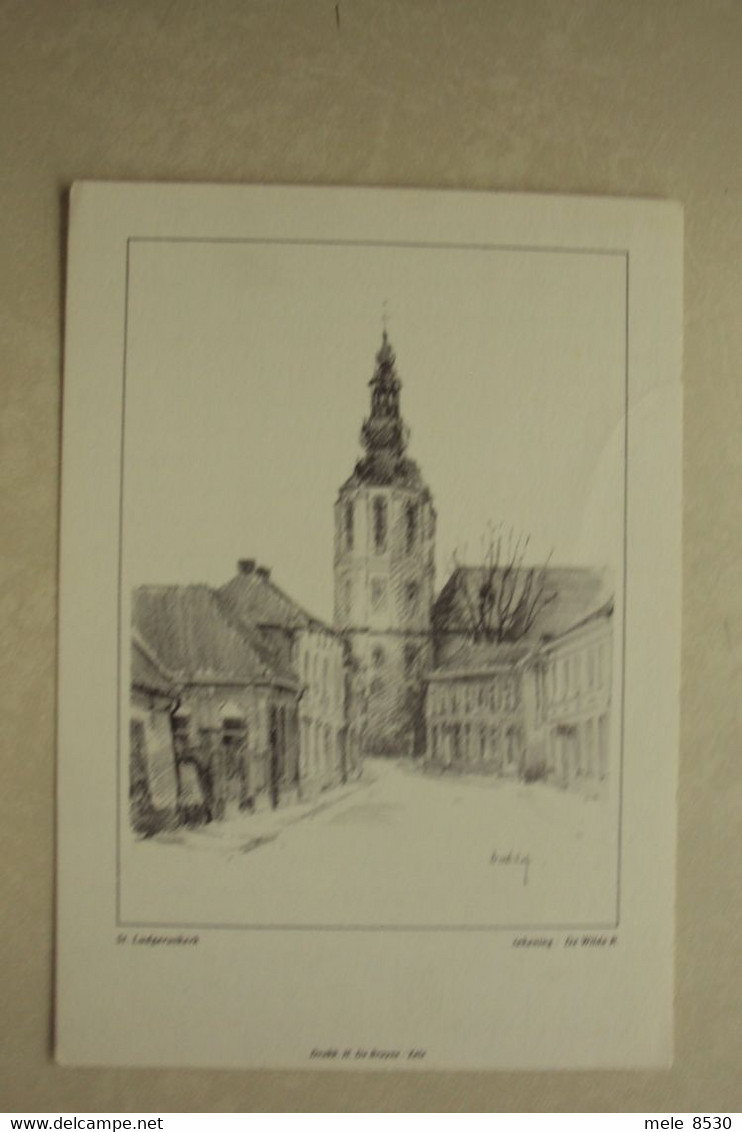 42919 - ZELE - ST-LUDGERUSKERK - TEKENING - ZIE 2 FOTO'S - Zele