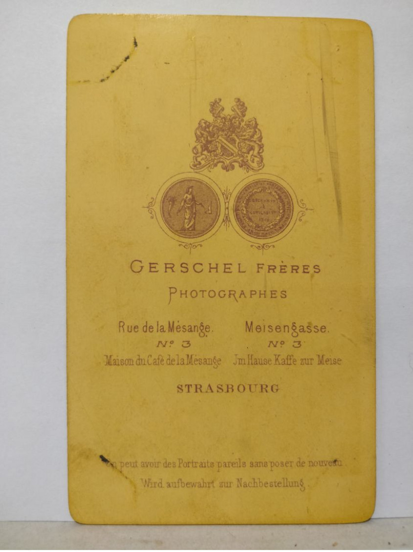 CDV. Photo 1889. M. Mme. François Metz Né 1814 Et 1816. Gerschel Frères, Strasbourg - Ancianas (antes De 1900)