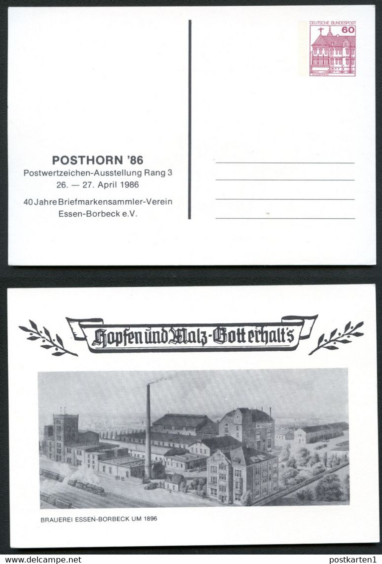 Bund PP106 D2/020 BRAUEREI ESSEN-BORBECK 1986 - Private Postcards - Mint