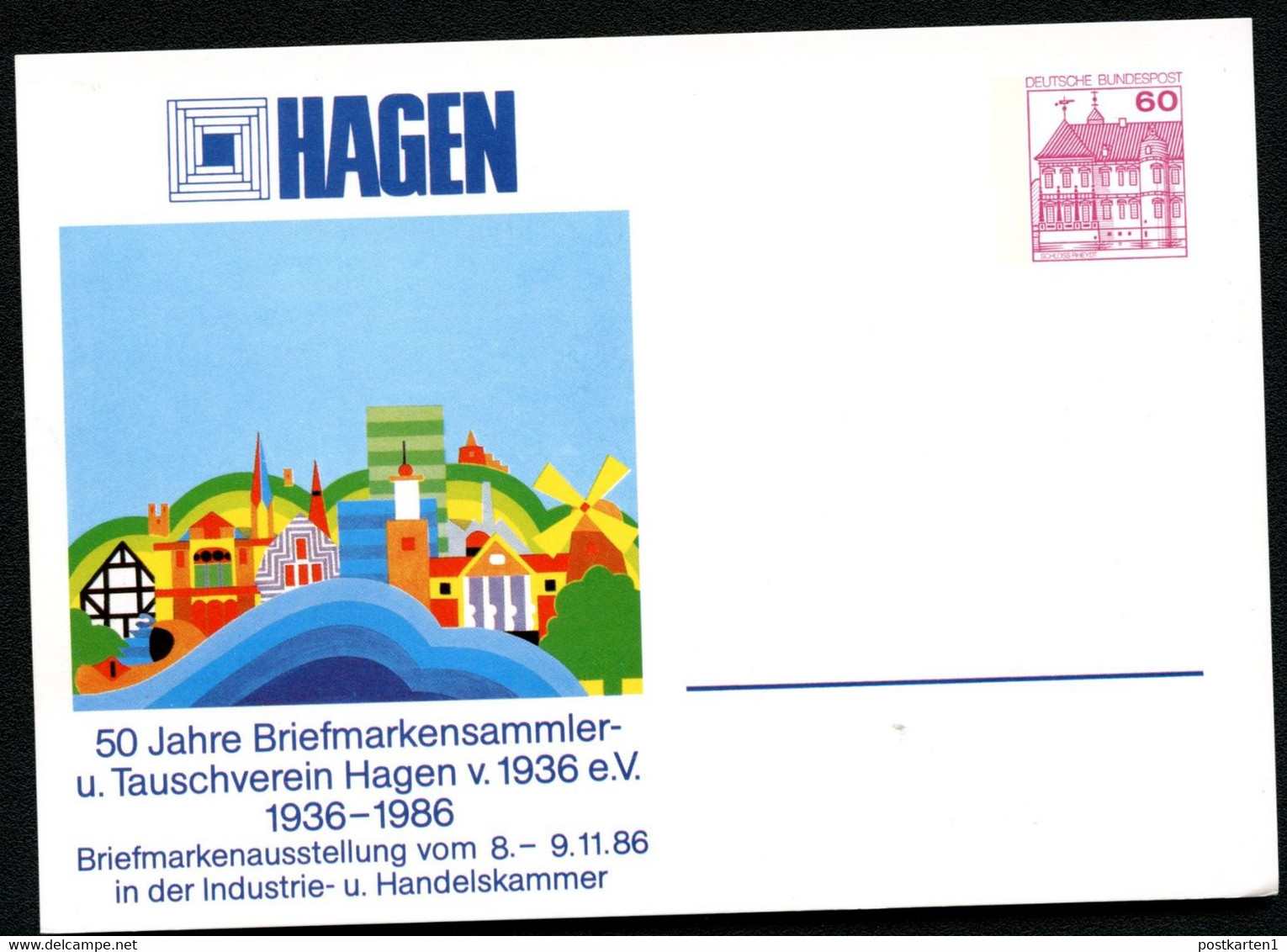 Bund PP106 D2/030 STADTBILD HAGEN 1986 - Postales Privados - Nuevos