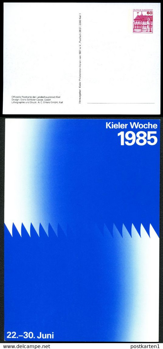 Bund PP106 D2/042 KIELER WOCHE 1985 - Privé Postkaarten - Ongebruikt