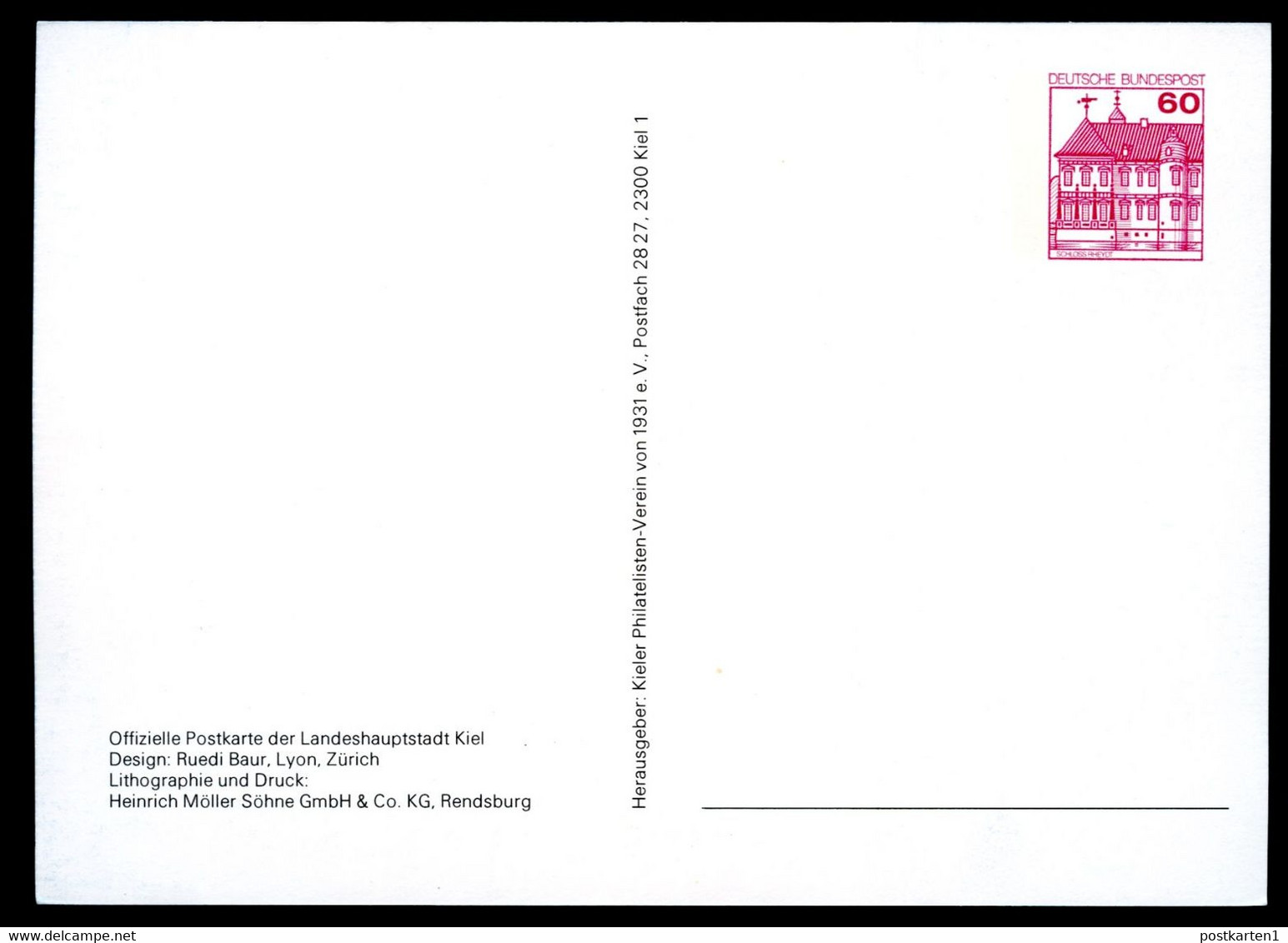 Bund PP106 D2/044 KIELER WOCHE 1986 - Cartes Postales Privées - Neuves