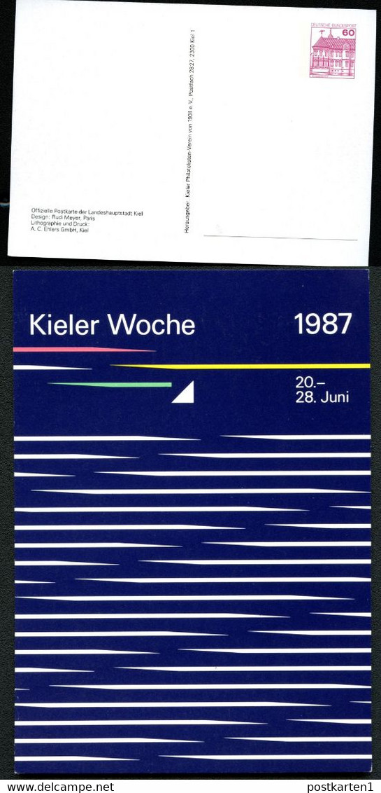 Bund PP106 D2/046 KIELER WOCHE 1987 - Privé Postkaarten - Ongebruikt