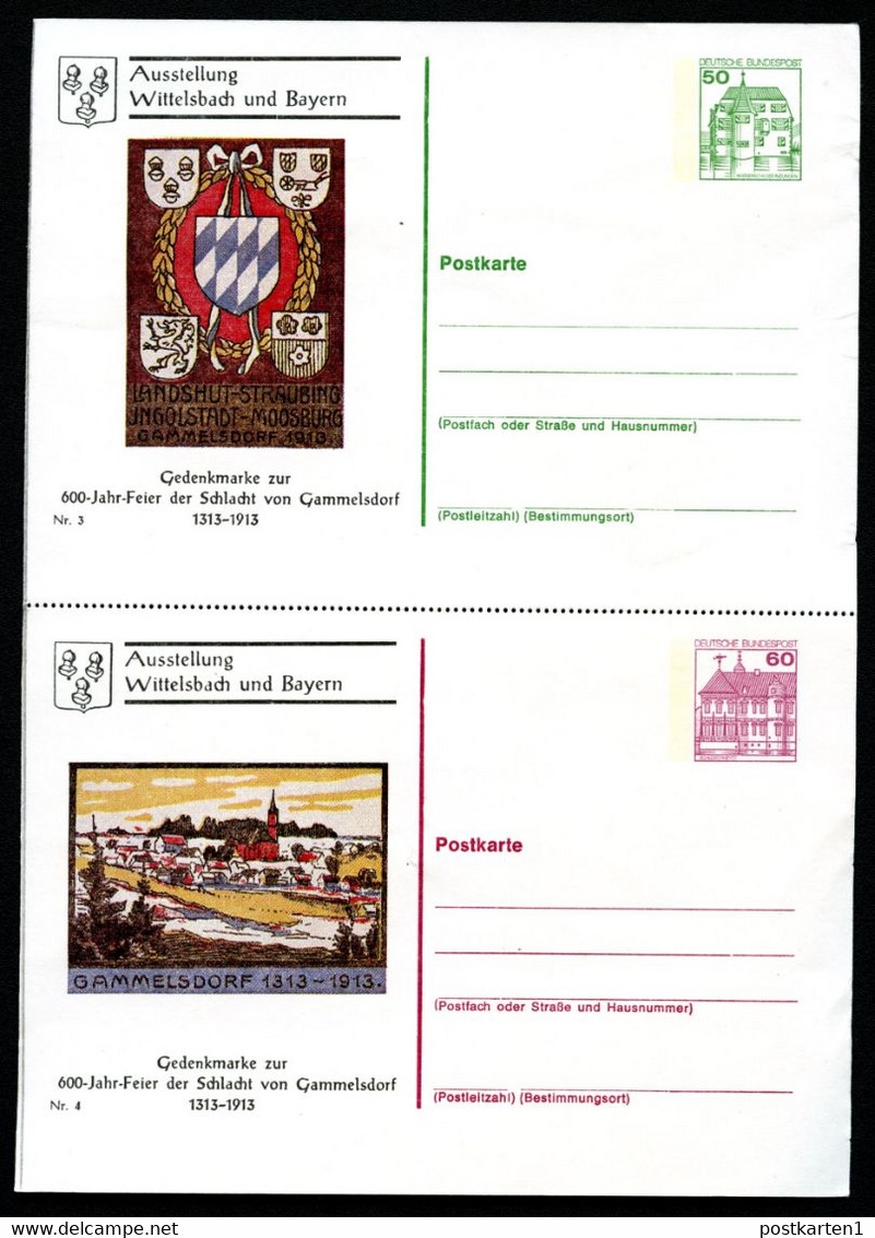 Bund PP106 D2/048+PP104 B2/015 600 J. SCHLACHT GAMMELSDORF Zusammenhängend 1980 NGK 9,00 € - Cartoline Private - Nuovi