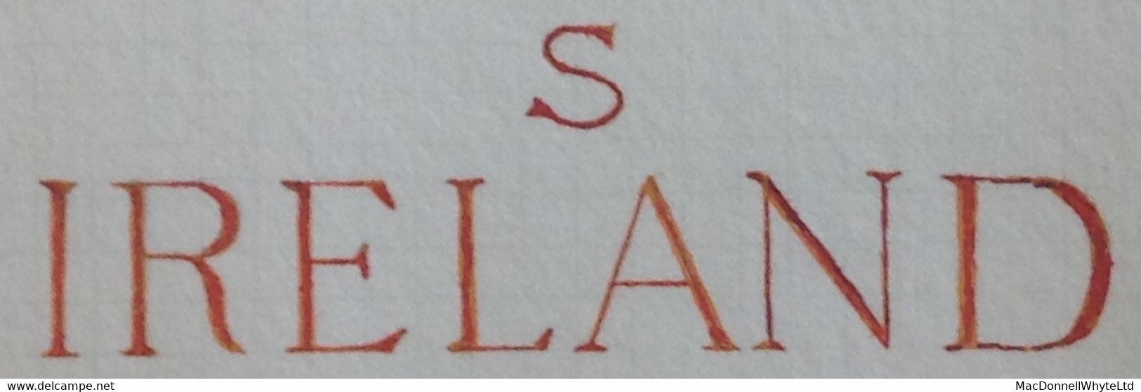 Ireland Sunday Handstruck S/IRELAND In Red Used At The Irish Desk In London, On Letter Bruff To Portman Square - Prephilately