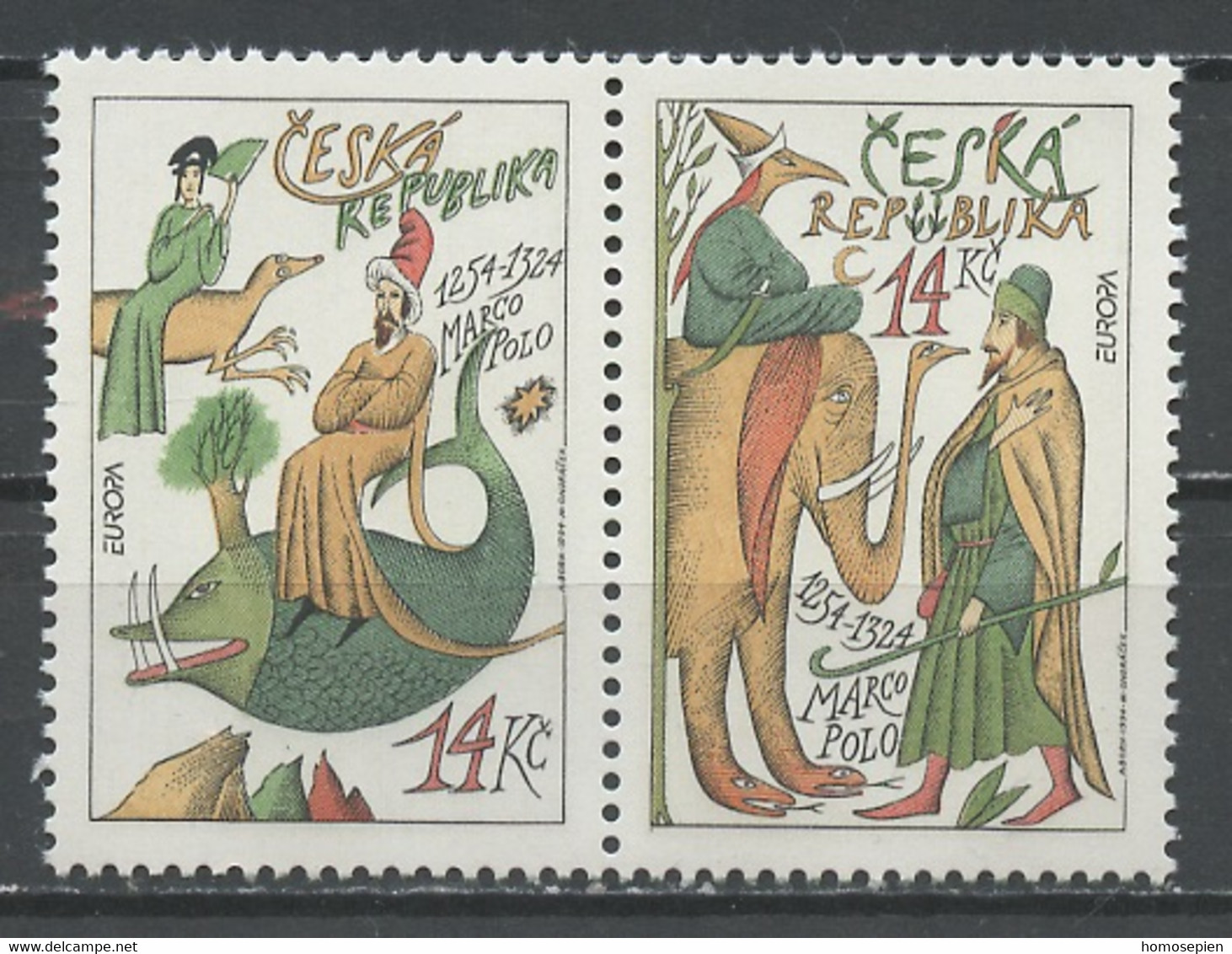 Tchéquie - Tschechien - Czech 1994 Y&T N°35 à 36 - Michel N°36 à 37 *** - EUROPA - Se Tenant - Unused Stamps