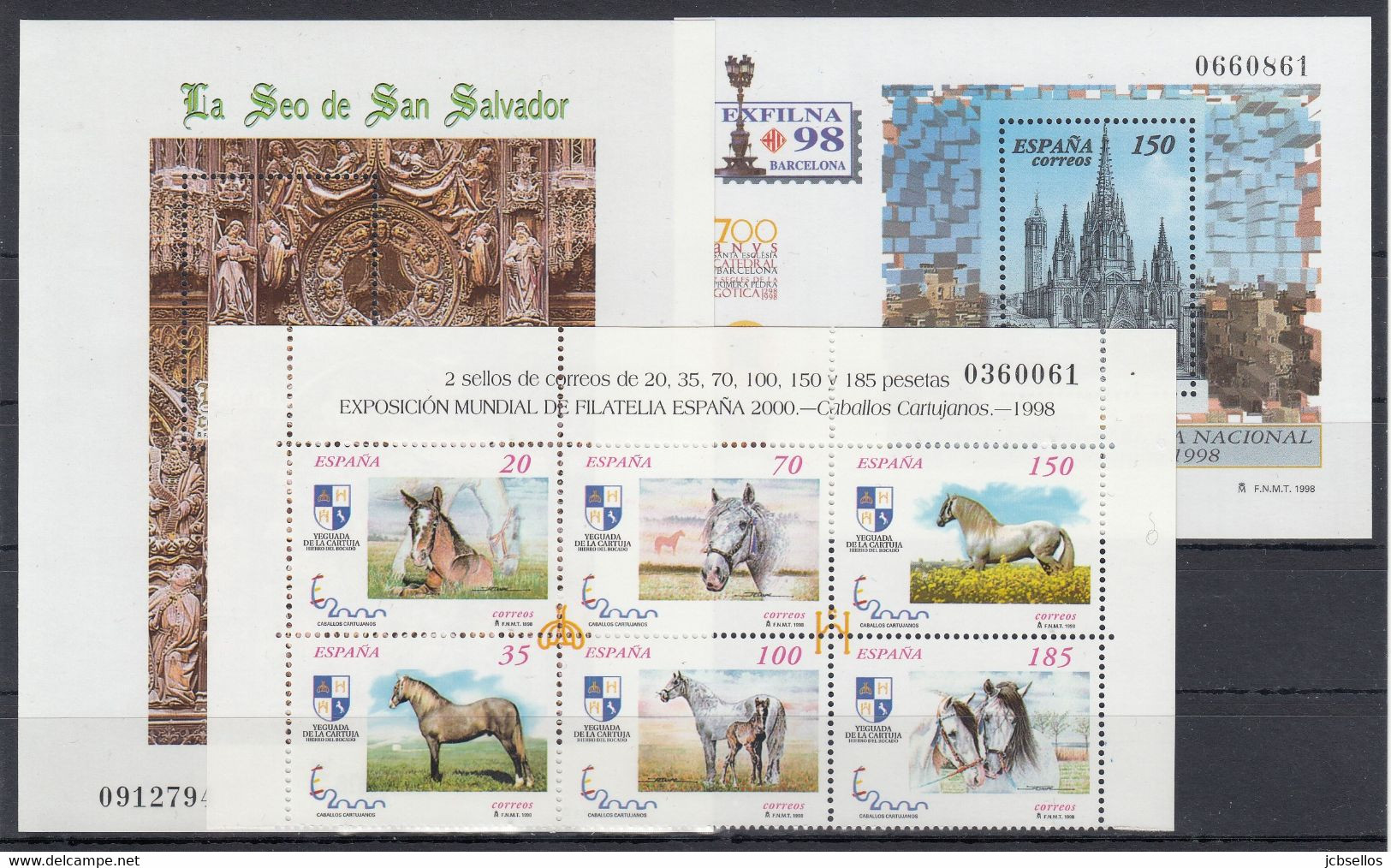 ESPAÑA 1998 Nº 3525/3613 NUEVO AÑO COMPLETO, MENOS 3544/3545, 50 SELLOS,2 HB,2 MP,1 BLOQUE - Full Years