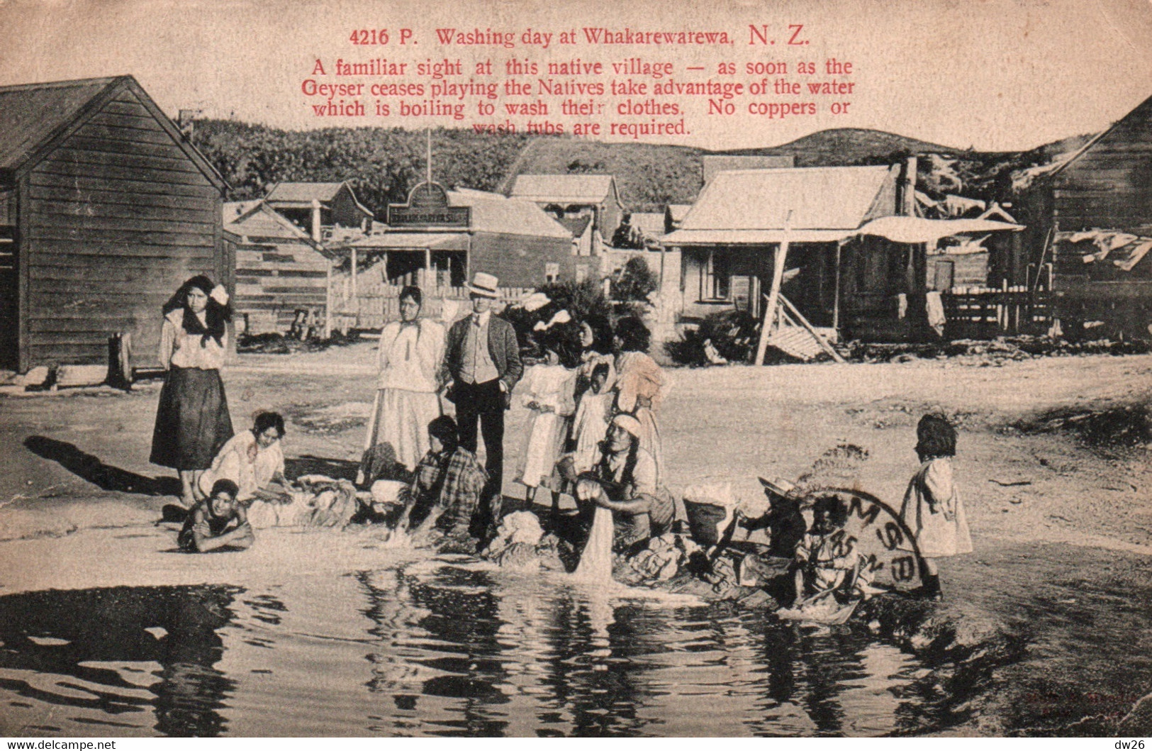 Nouvelle Zélande (New Zealand) Rotorua - Washing Day At Whakarewarewa - Native Village Maori - Nouvelle-Zélande