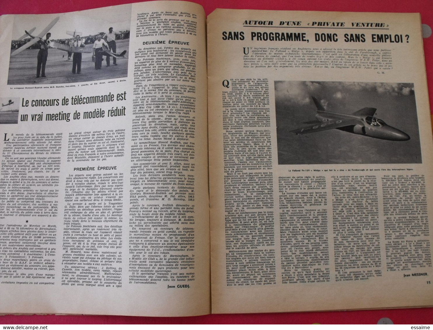 revue Aviation magazine n° 110 du 15 novembre 1954. nombreuses photos. dassault ouragan cessna paras lockheed
