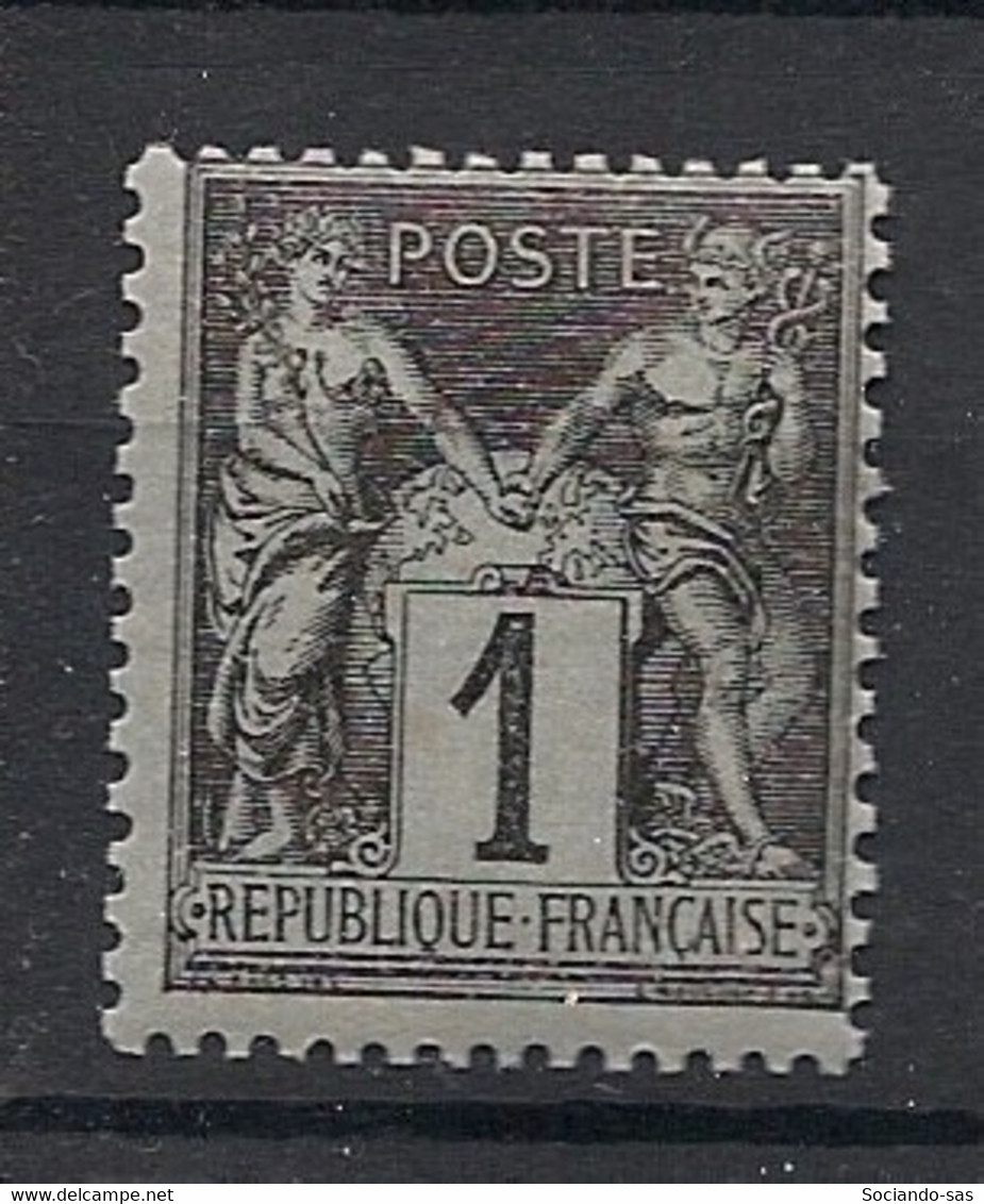 France - 1877 - N°Yv. 83 - Type Sage 1c Noir - Neuf Luxe ** / MNH / Postfrisch - 1876-1898 Sage (Type II)