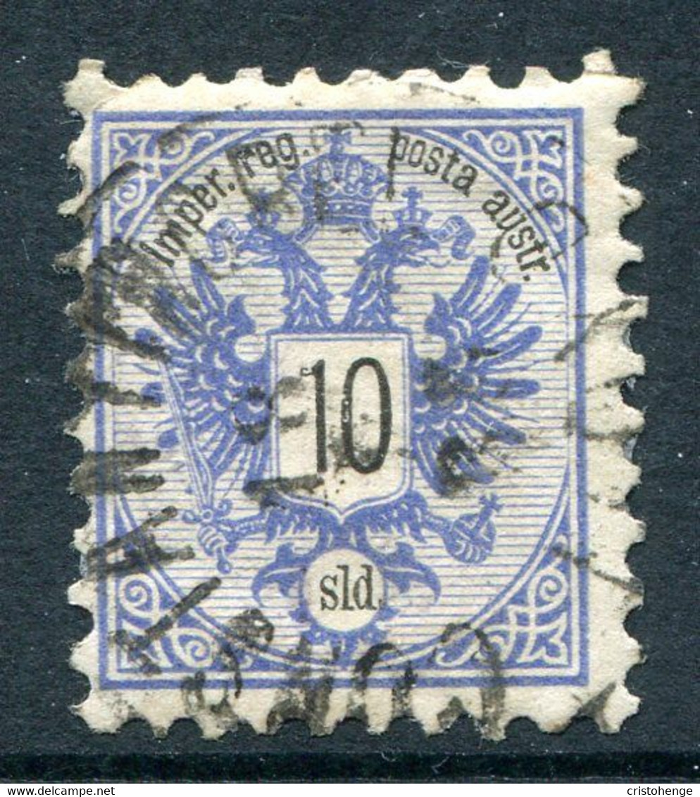 Austrian Levant 1883 Arms - 10s Blue Used (SG 17) - Other & Unclassified