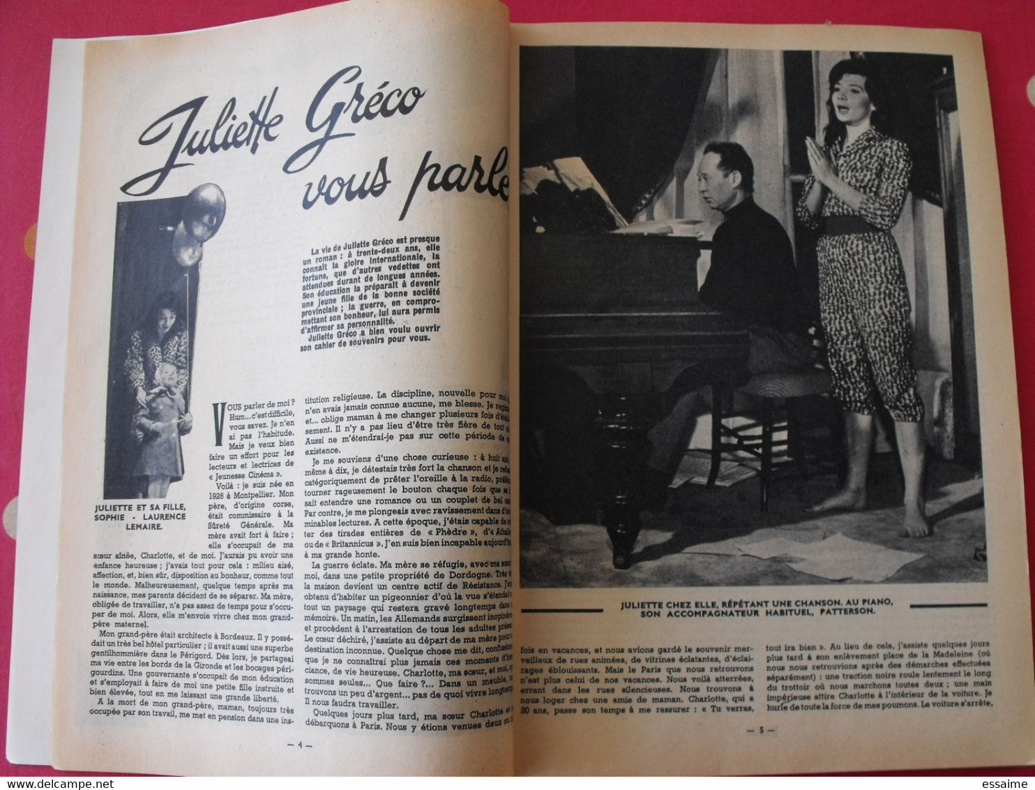 revue Jeunesse cinéma n° 8 de 1958. yul brunner françoise arnoul astaire brigitte bardot bourvil juliette greco moreau