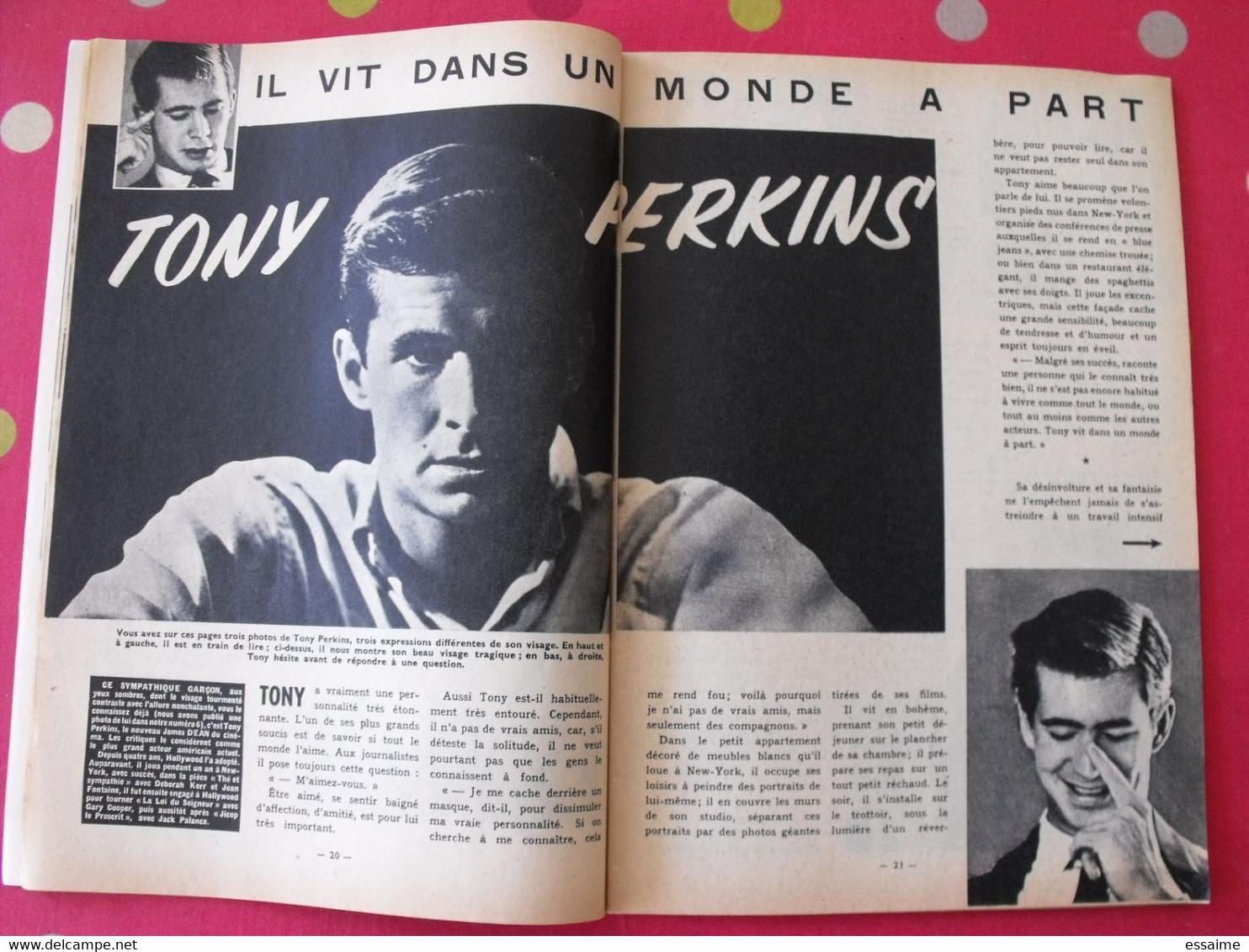 revue Jeunesse cinéma n° 9 de 1958. yves montand antonella lualdi brigitte bardot aznavour gable sinatra tati carol