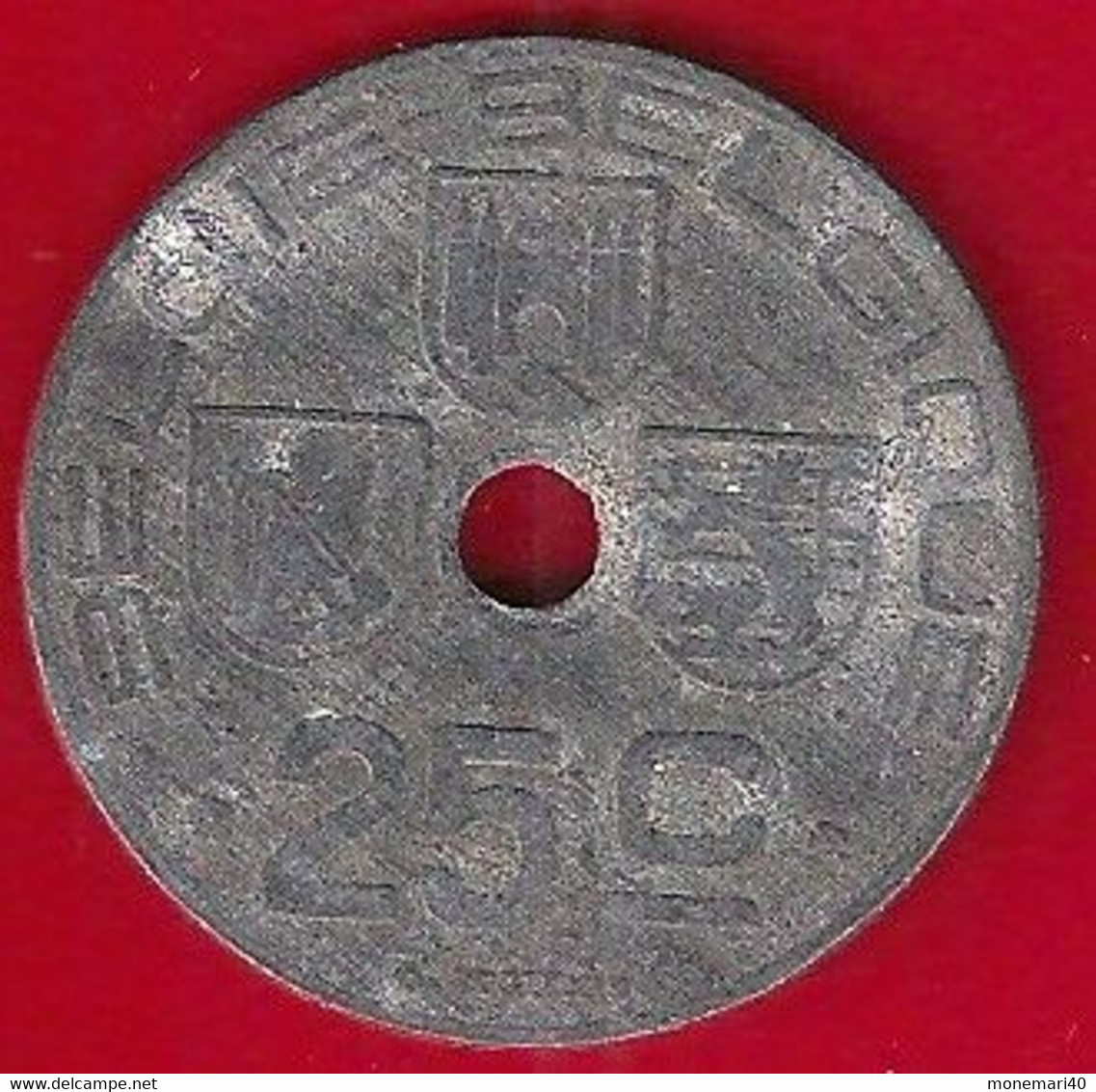 BELGIQUE - 25 CENTIMES - 1945 - 25 Cents