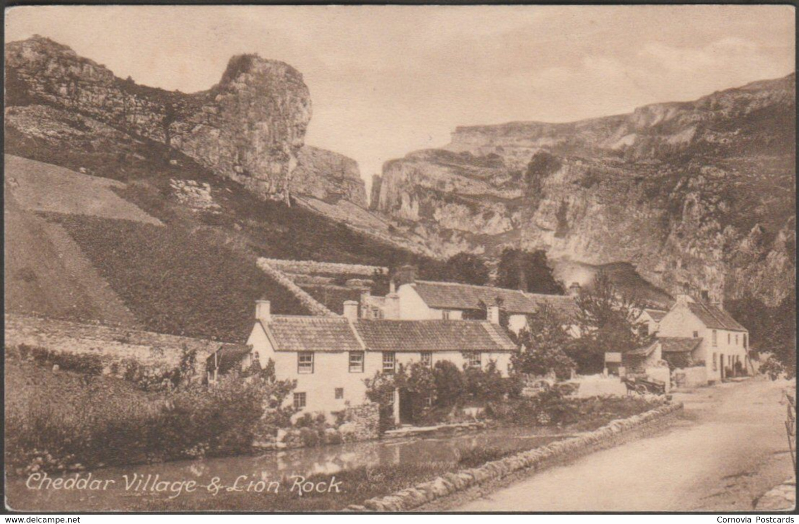 Cheddar Village & Lion Rock, Somerset, C.1920 - Frith's Postcard - Cheddar