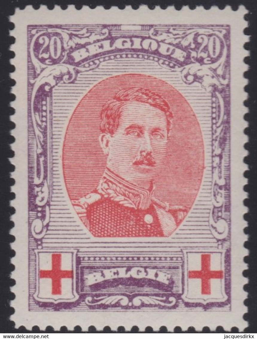 Belgie  .   OBP    .    134A  (2 Scans) . Perf. 12x12   .   **     .    Postfris      .   /   .  Neuf SANS Charnière - 1918 Red Cross