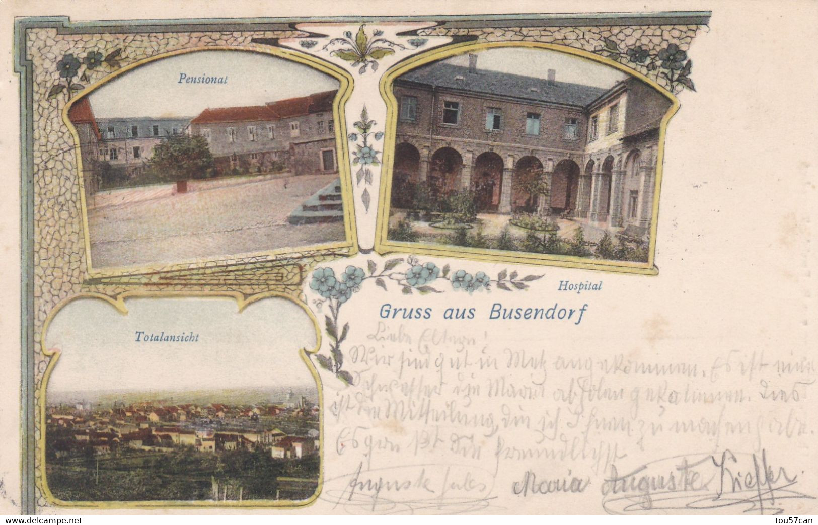 BOUZONVILLE - BUSENDORF - MOSELLE - (57) - RARE CPA MULTIVUES 1904. - Otros & Sin Clasificación