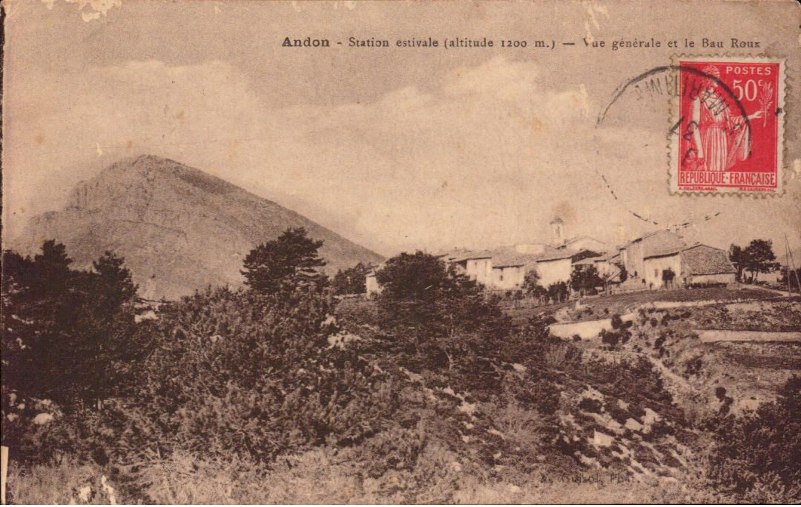 Alpes Maritimes, Andon, Vue Generale Et Le Bau Roux    (bon Etat) - Altri & Non Classificati