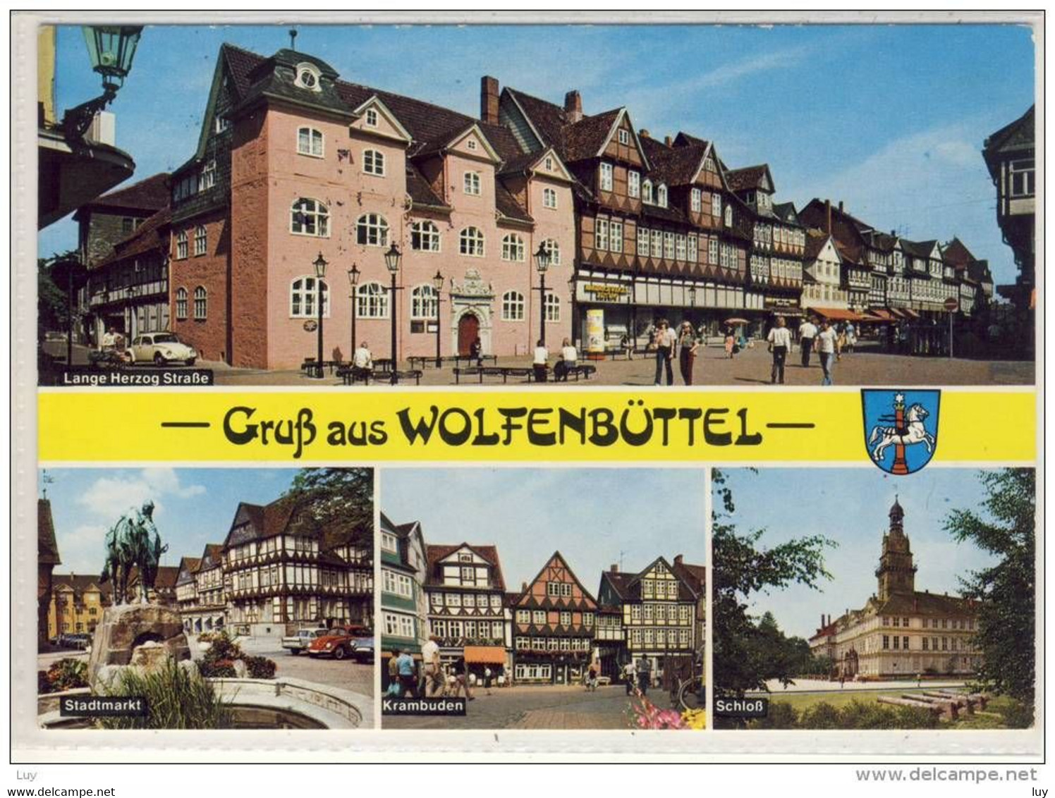 WOLFENBÜTTEL - Merhfachansicht V. Herzog Straße, Krambuden, Stadtmarkt, Schloß - Wolfenbuettel