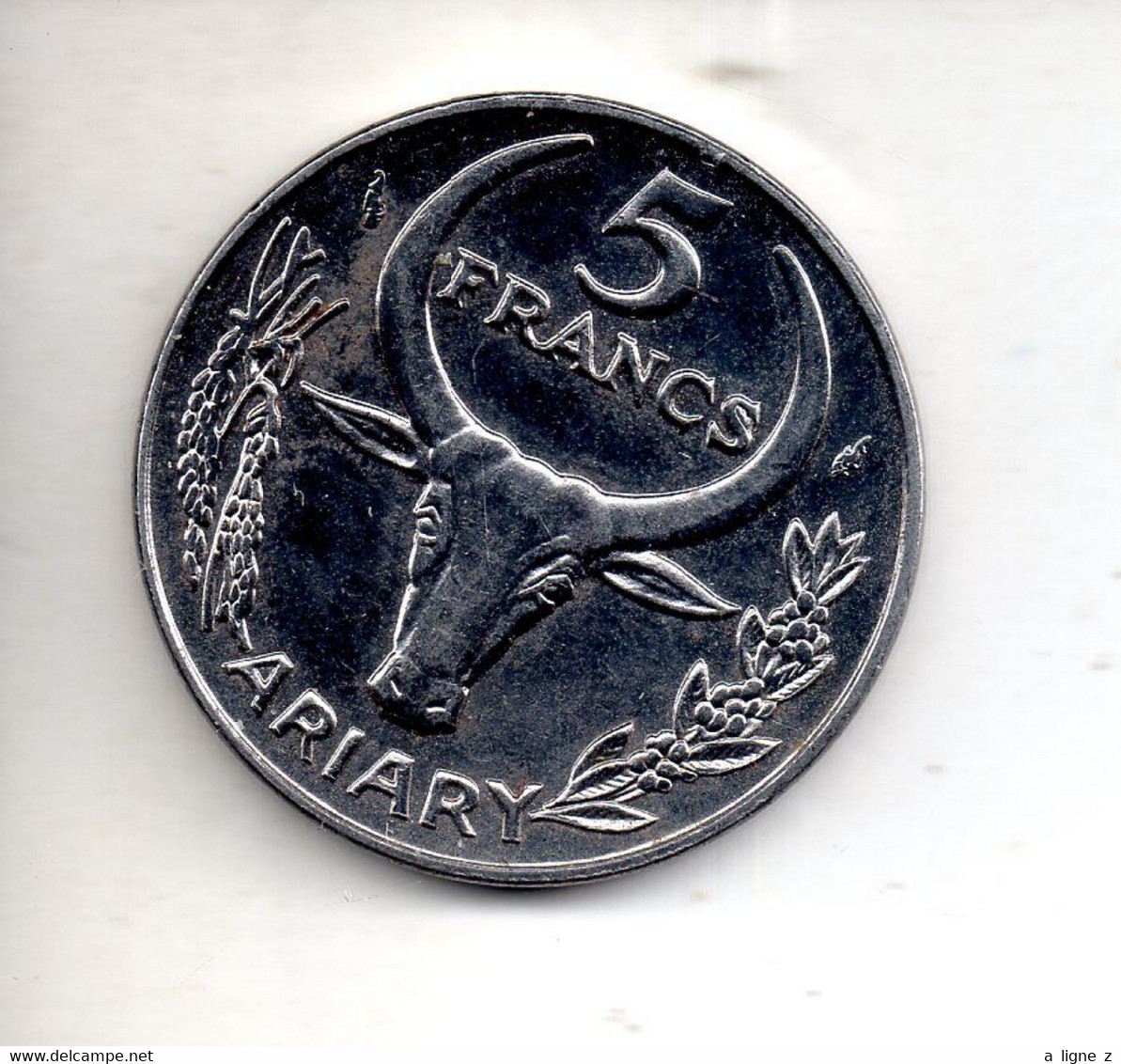 REF M6 : Monnaie Coin 5 Francs Ariary Madagascar 1989 - Madagaskar